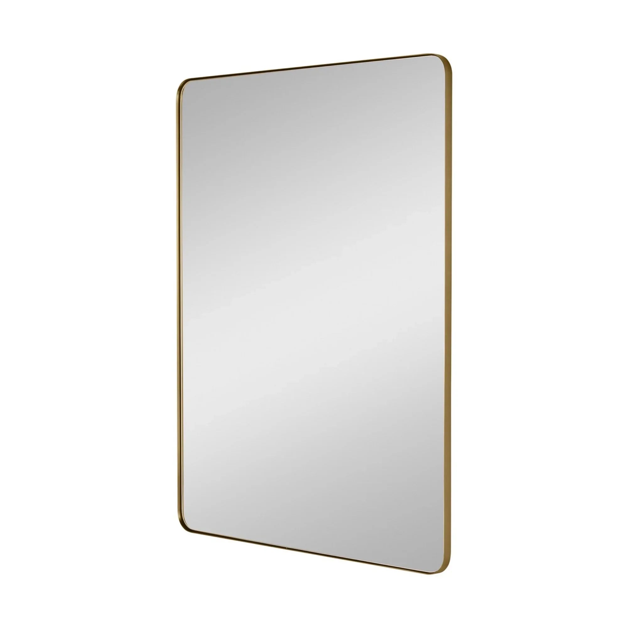 Planer 36" x 48" Large Rectangular Mirror, Burnished Brass Finish - Bees Lighting