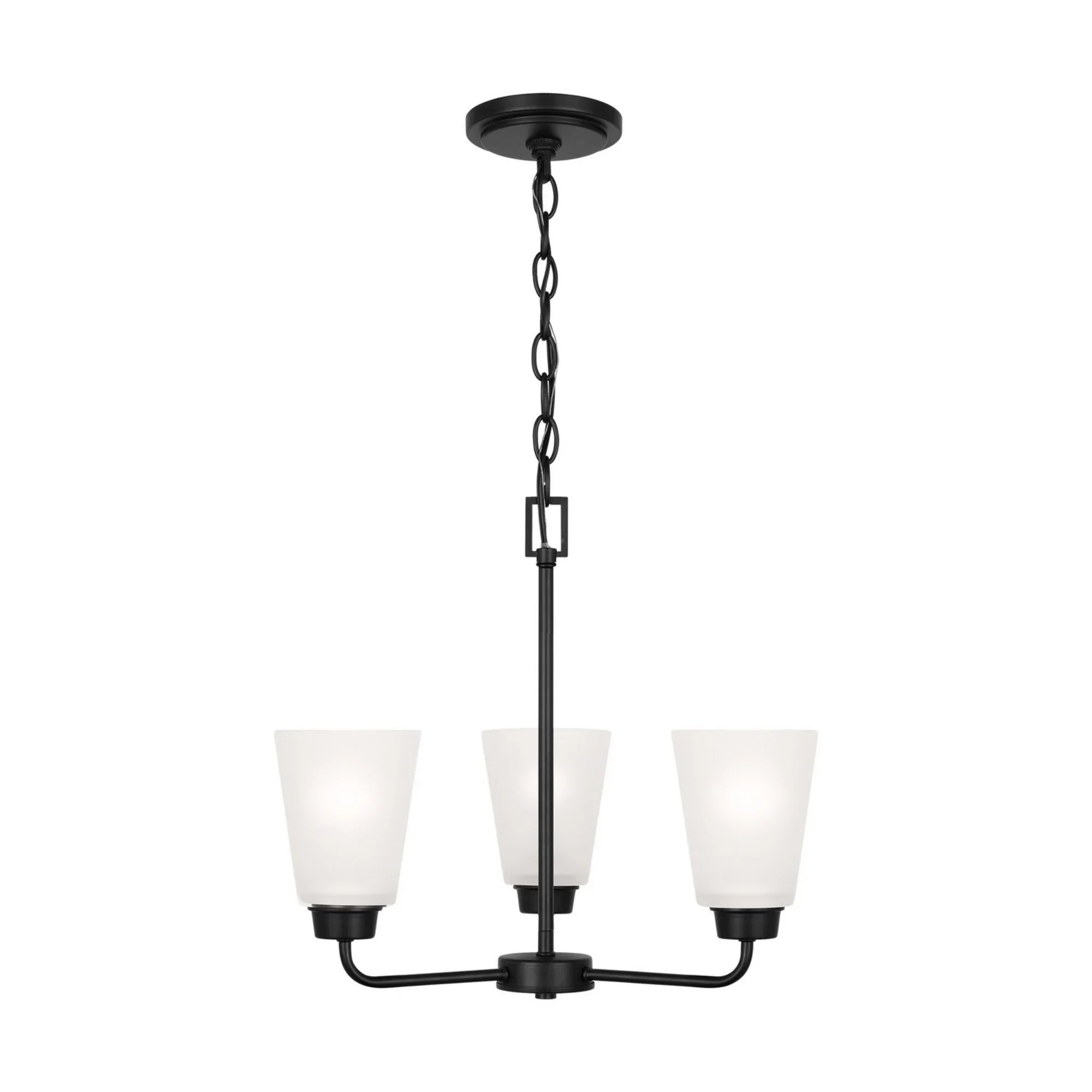 Kerrville 18" 3-Light Chandelier, Midnight Black Finish - Bees Lighting
