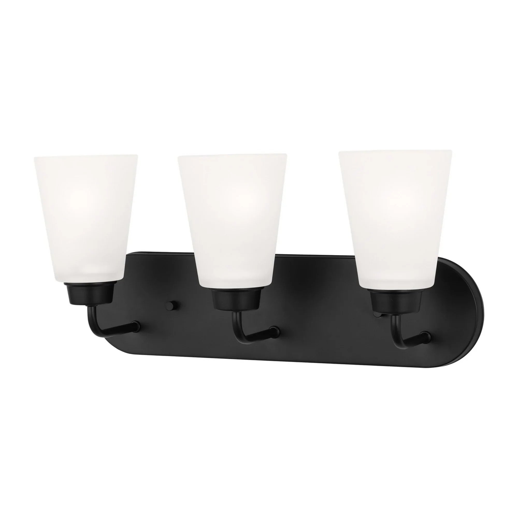 Kerrville 18" 3-Light Bathroom Vanity, Midnight Black Finish - Bees Lighting
