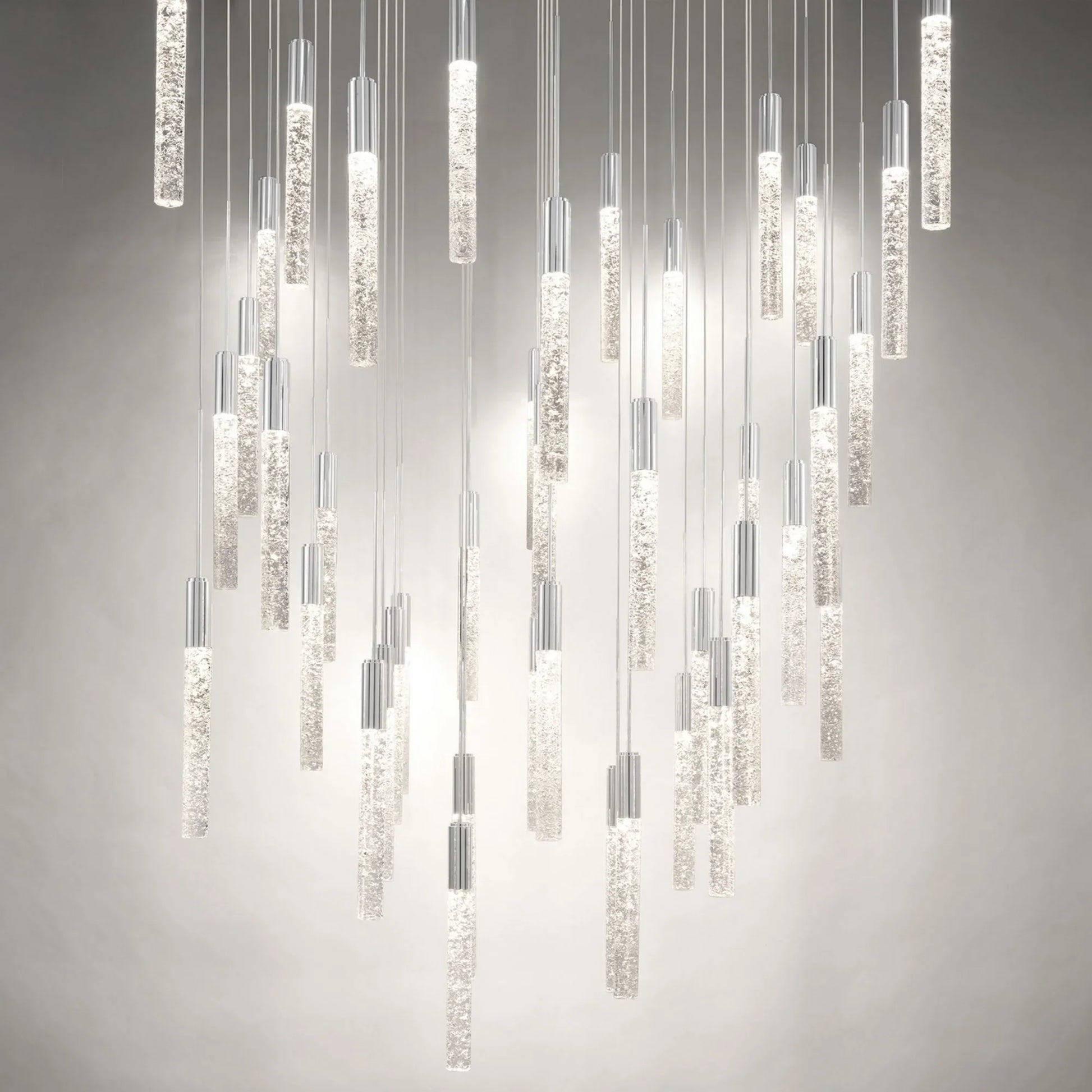 Magic 36" 41-Light LED Pendant, Polished Nickel Finish - Bees Lighting