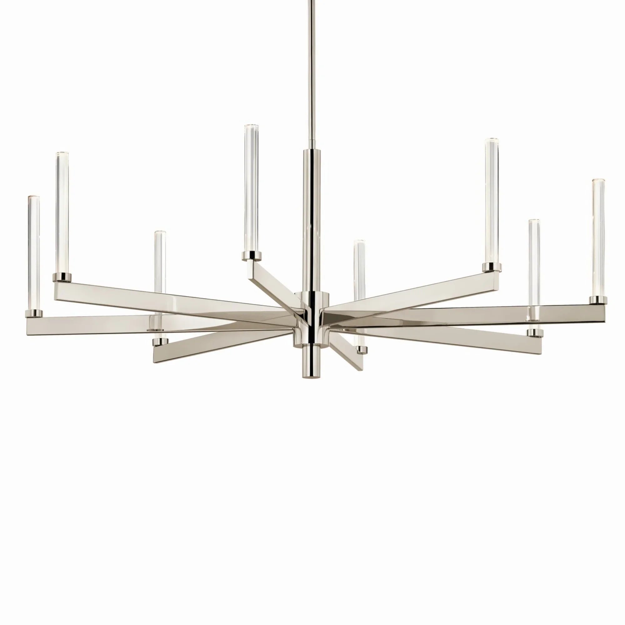 Sycara 49" LED Chandelier, Polished Nickel Finish - Bees Lighting