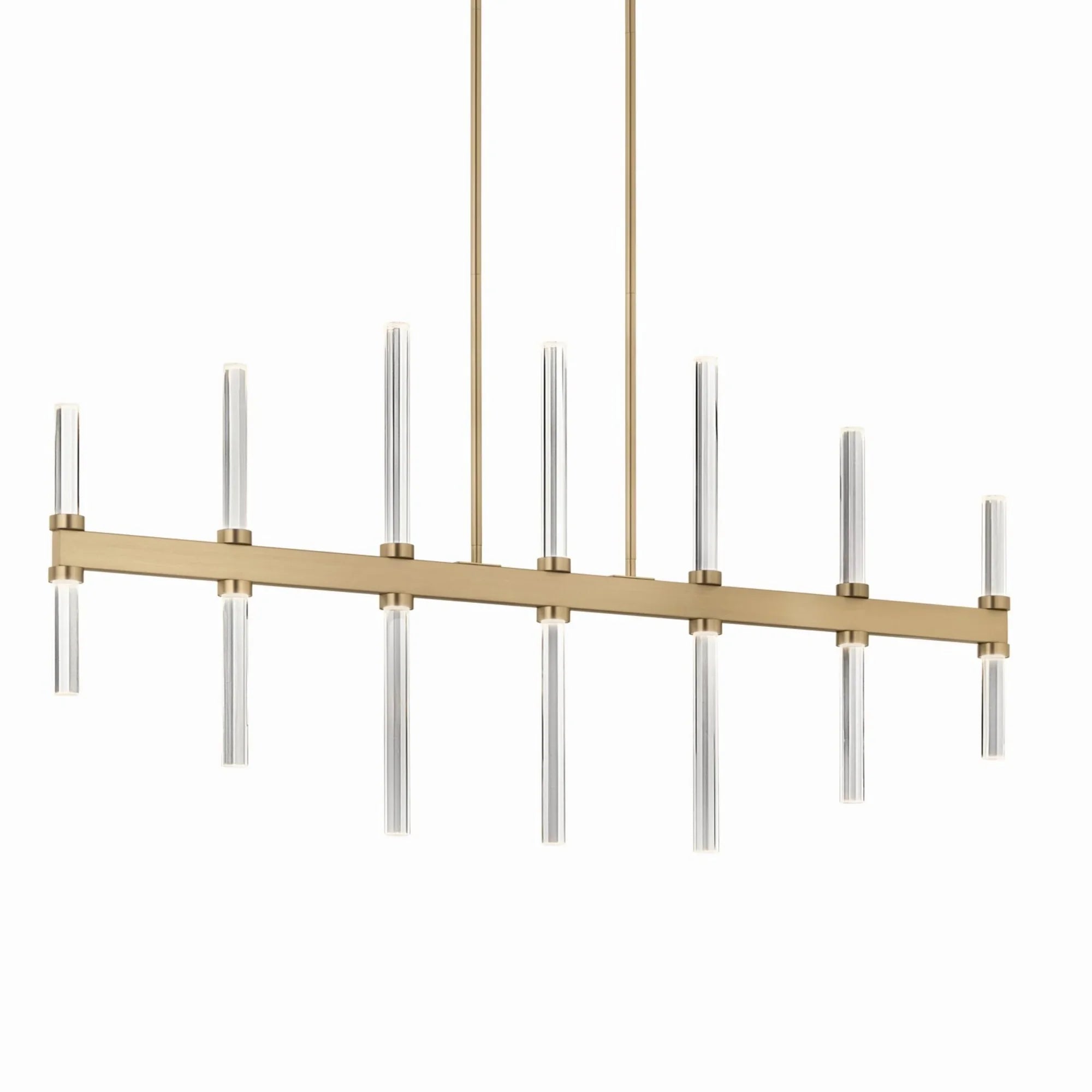 Sycara 48" LED Linear Chandelier, Champagne Bronze Finish - Bees Lighting
