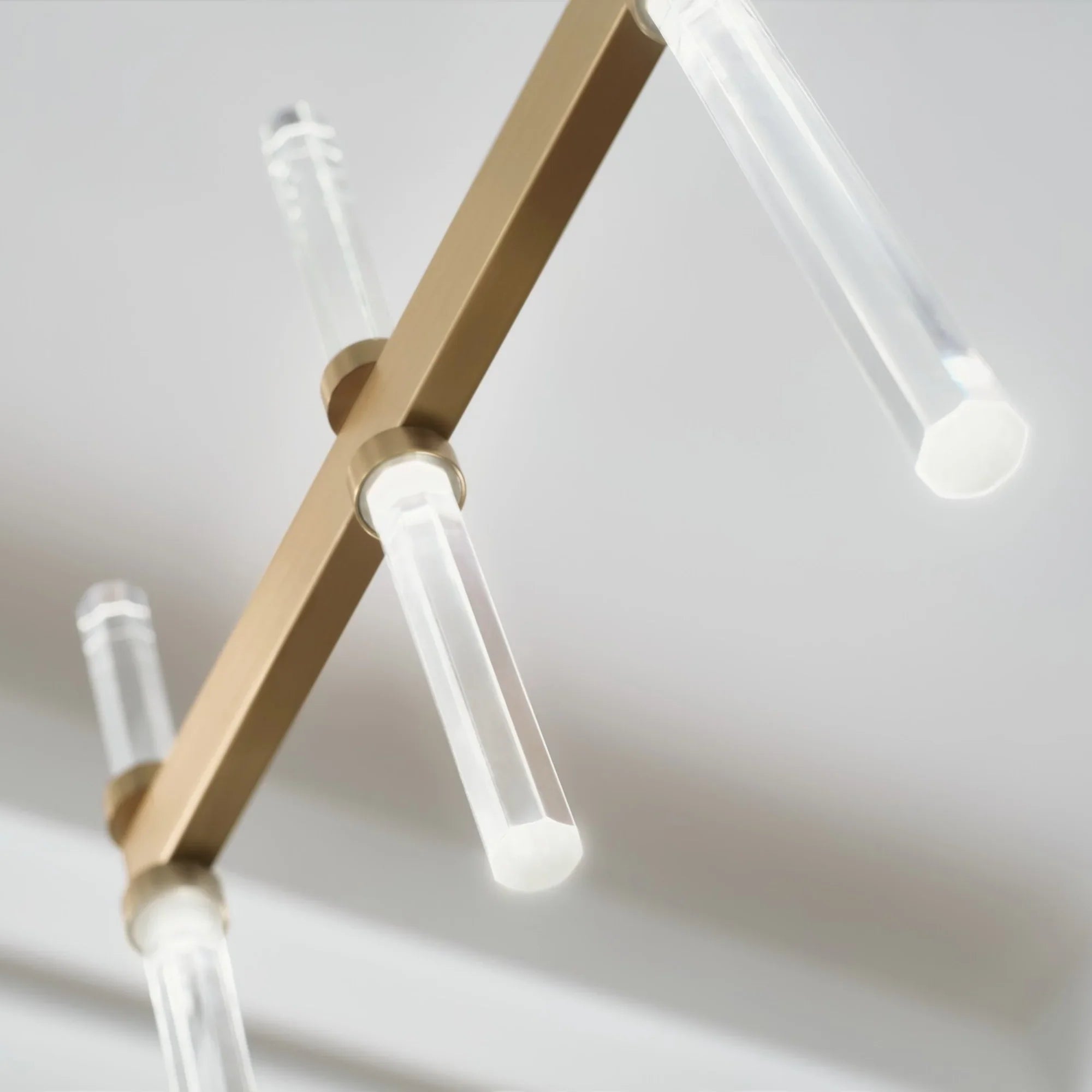 Sycara 48" LED Linear Chandelier, Champagne Bronze Finish - Bees Lighting