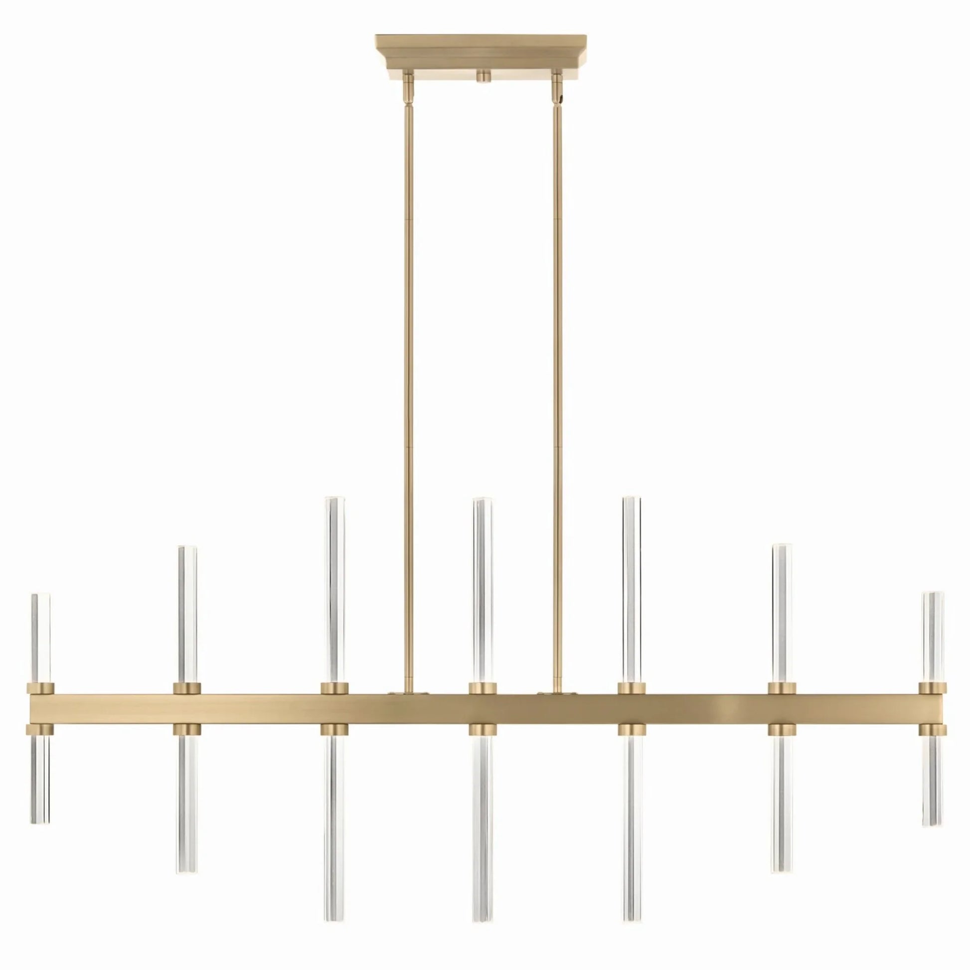 Sycara 48" LED Linear Chandelier, Champagne Bronze Finish - Bees Lighting