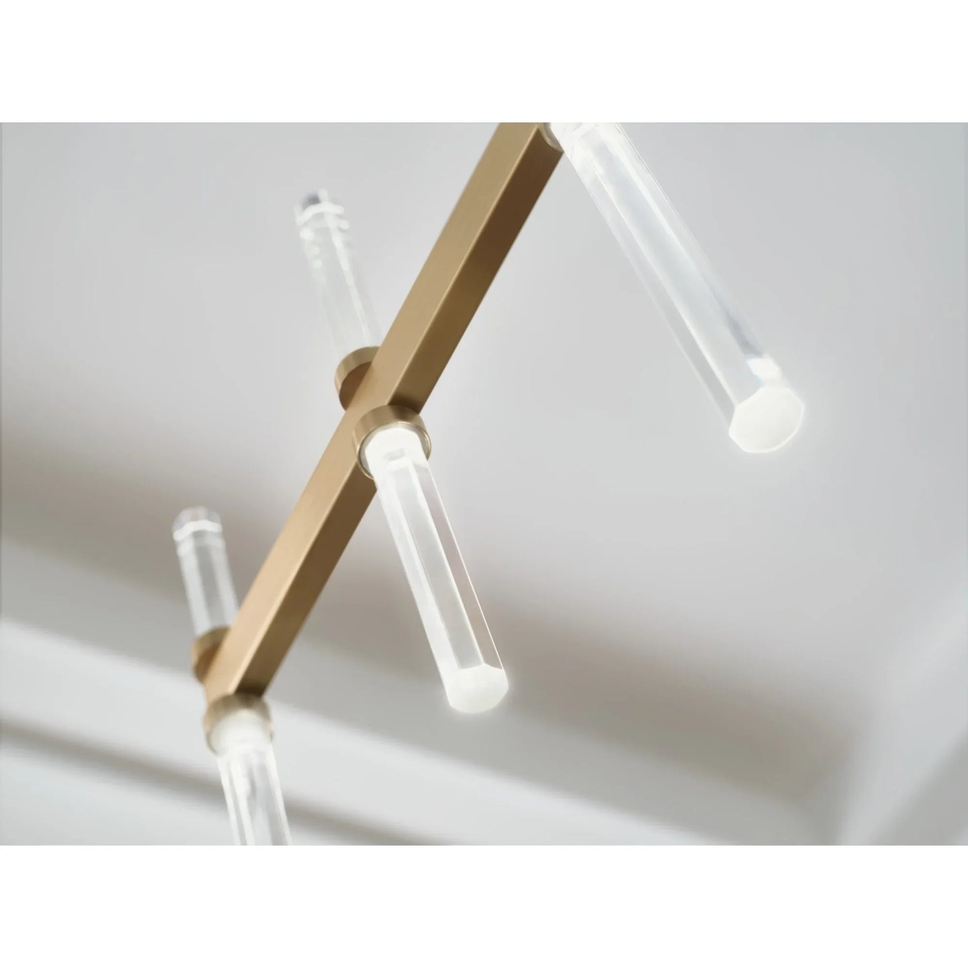 Sycara 48" LED Linear Chandelier, Champagne Bronze Finish - Bees Lighting