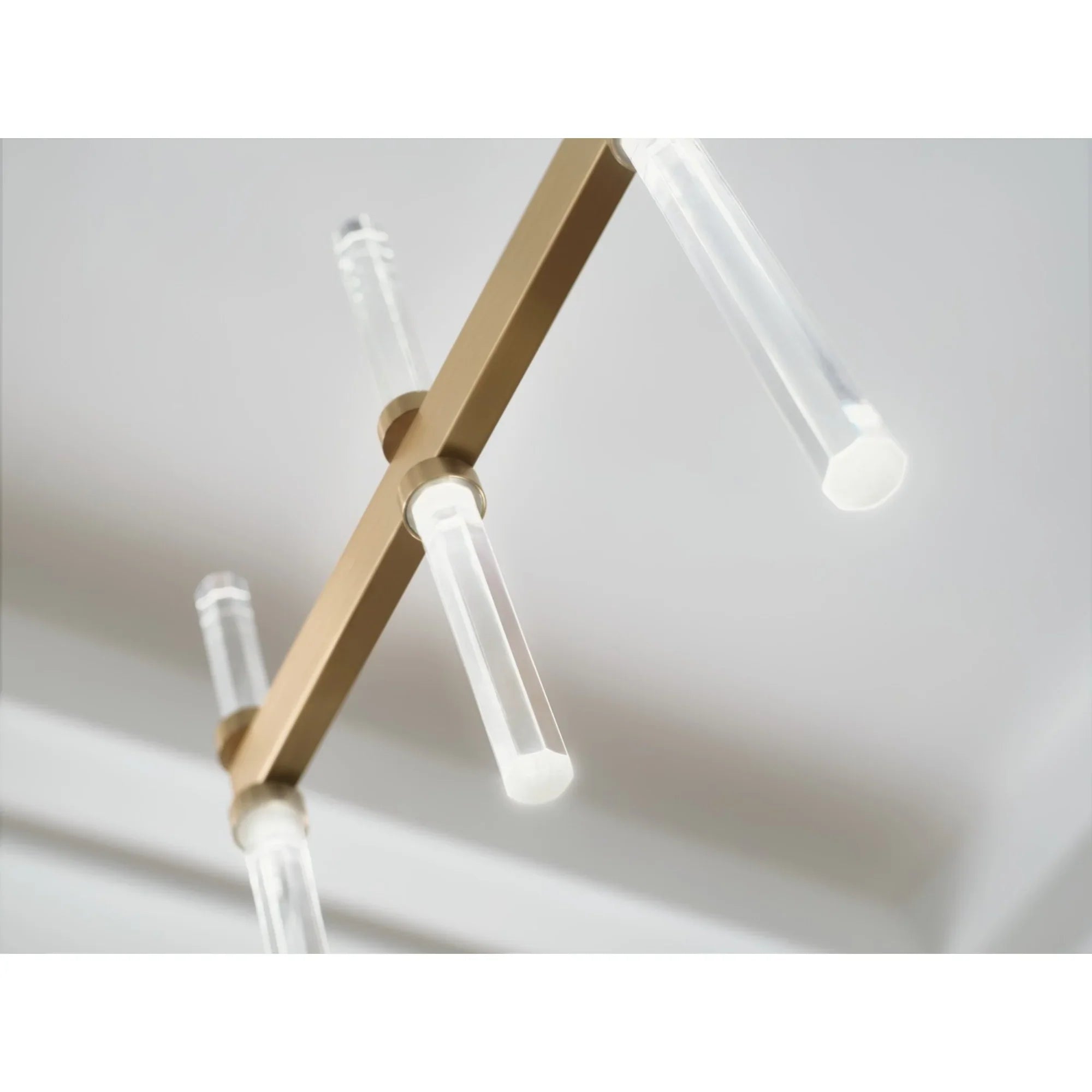 Sycara 48" LED Linear Chandelier, Champagne Bronze Finish - Bees Lighting