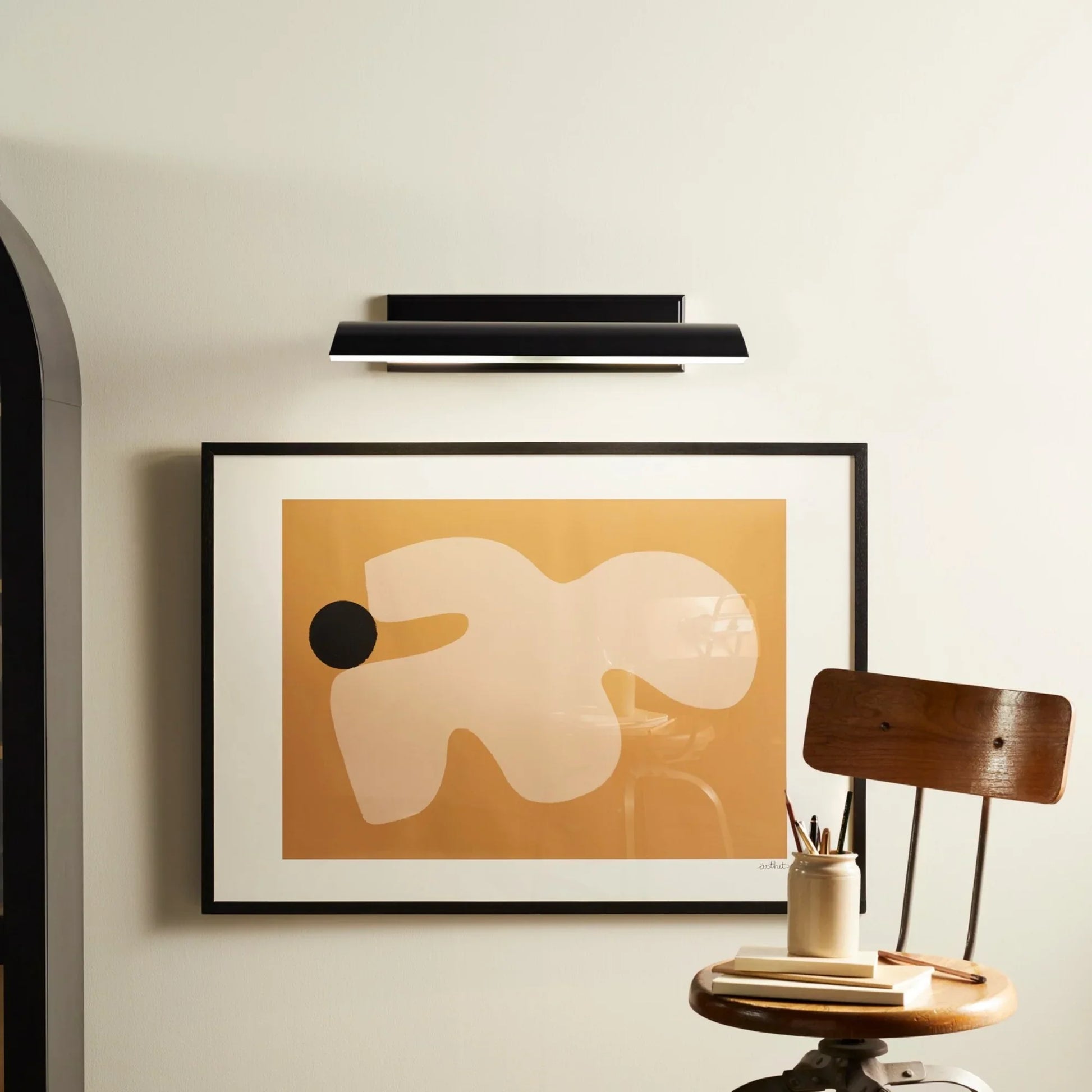 Carston 24" 2-Lights Picture Light, Black Finish - Bees Lighting