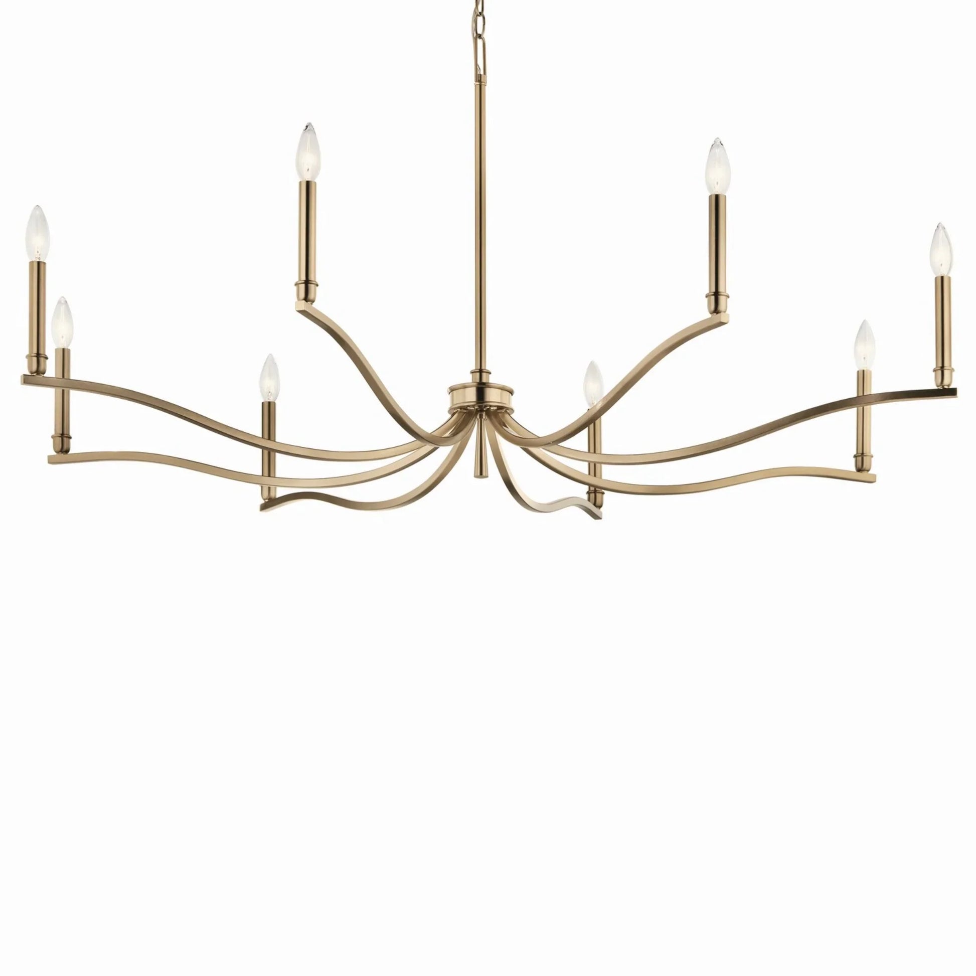 Malene 52" 8-Light Chandelier, Champagne Bronze Finish - Bees Lighting