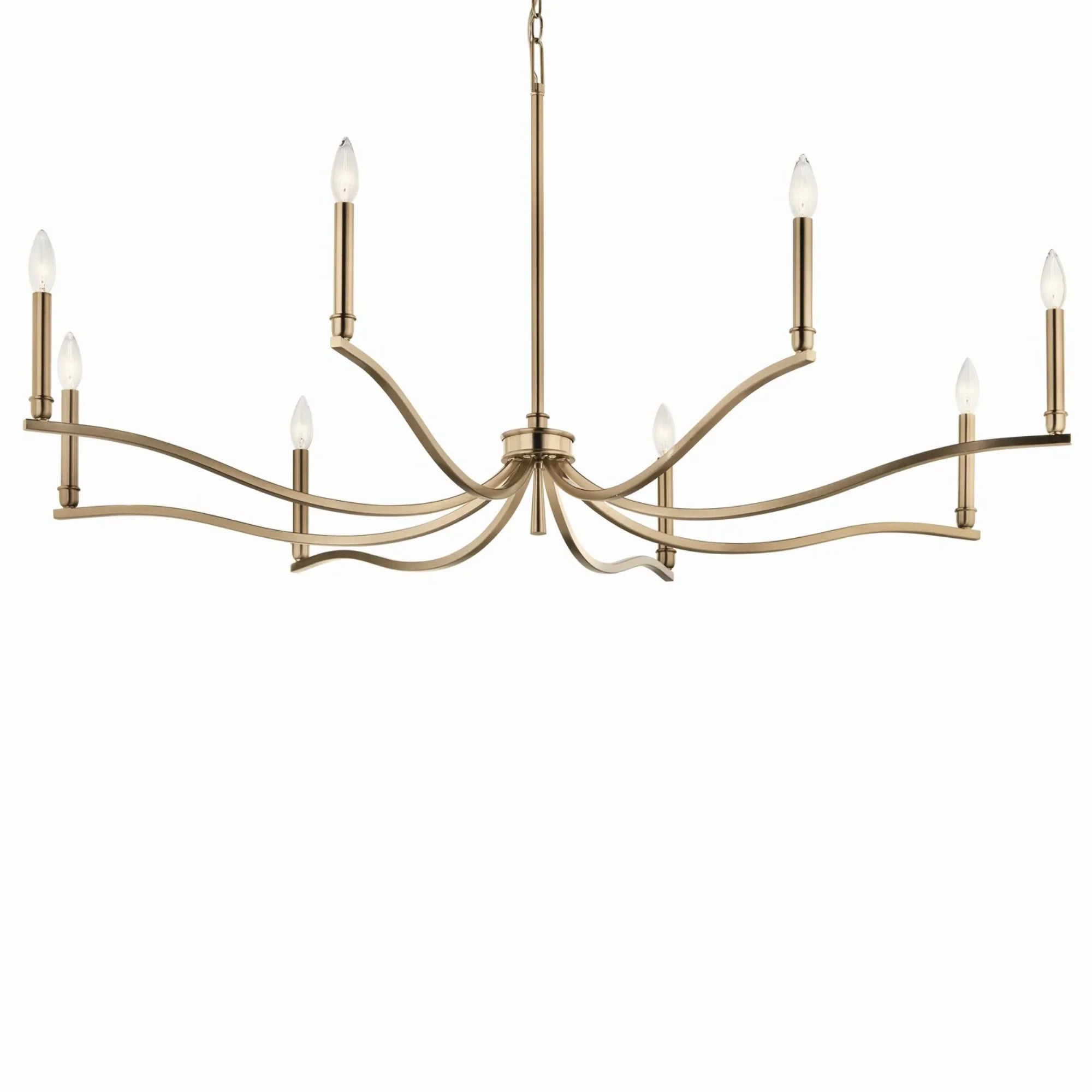 Malene 52" 8-Light Chandelier, Champagne Bronze Finish - Bees Lighting