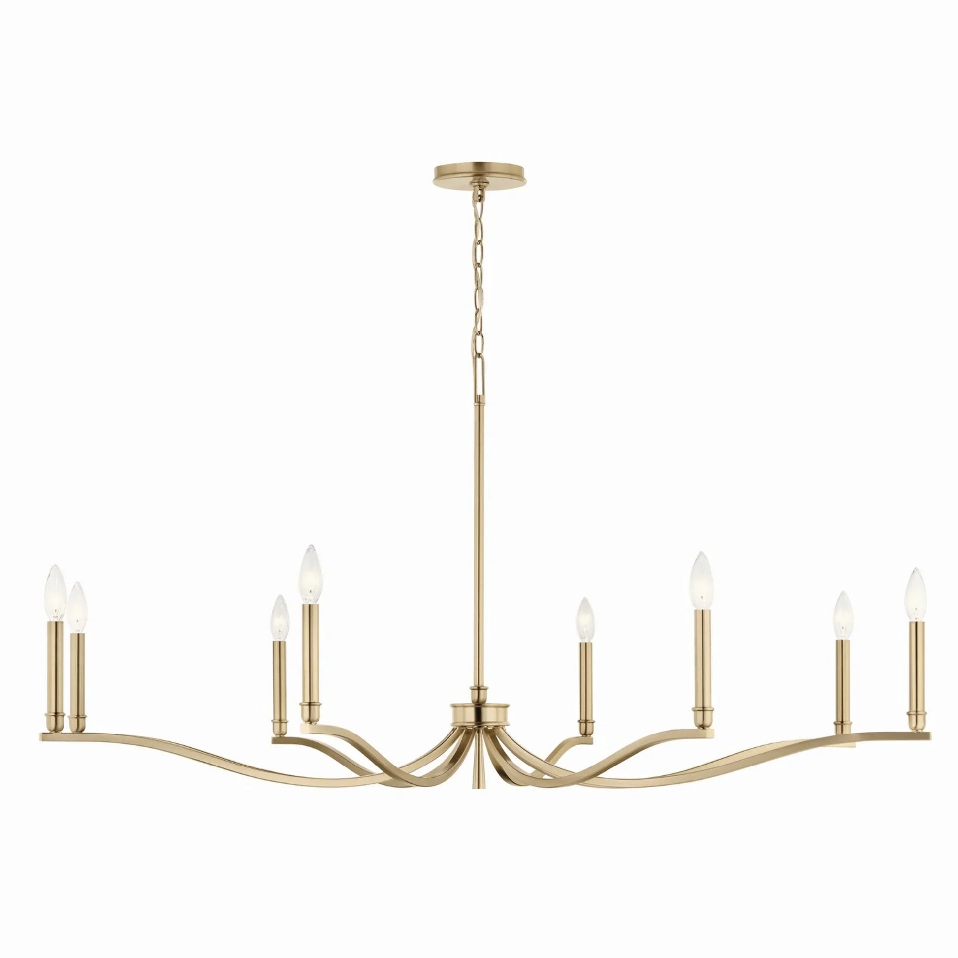 Malene 52" 8-Light Chandelier, Champagne Bronze Finish - Bees Lighting