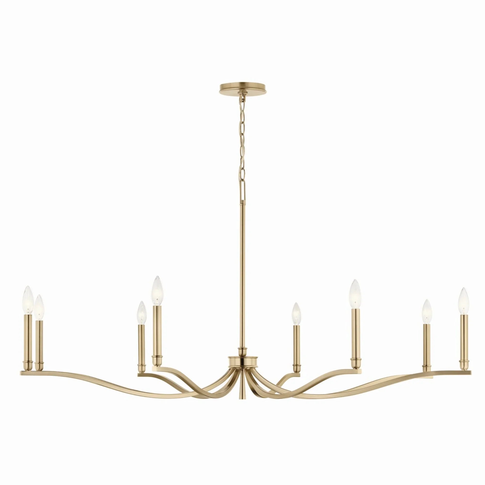 Malene 52" 8-Light Chandelier, Champagne Bronze Finish - Bees Lighting