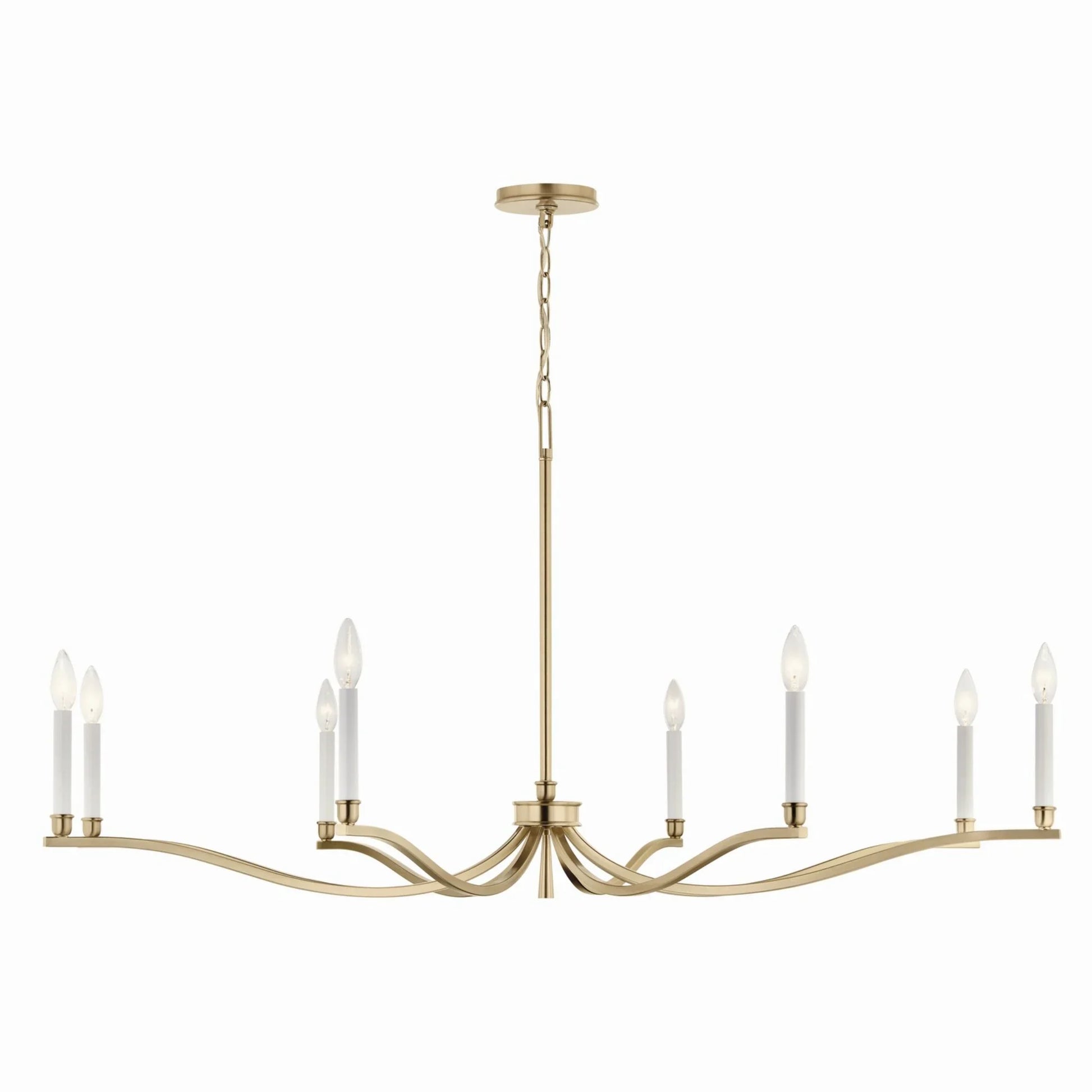 Malene 52" 8-Light Chandelier, Champagne Bronze Finish - Bees Lighting
