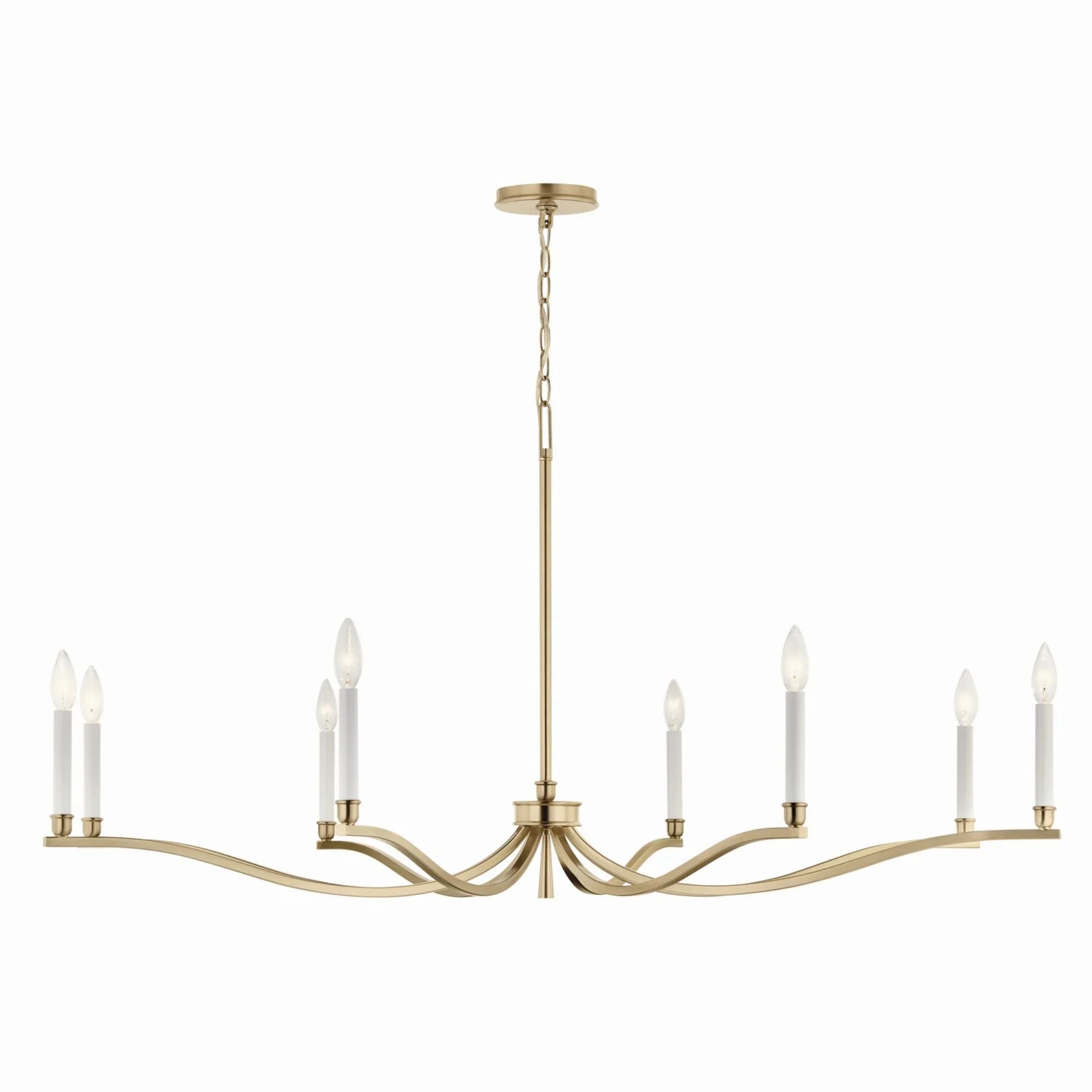 Malene 52" 8-Light Chandelier, Champagne Bronze Finish - Bees Lighting