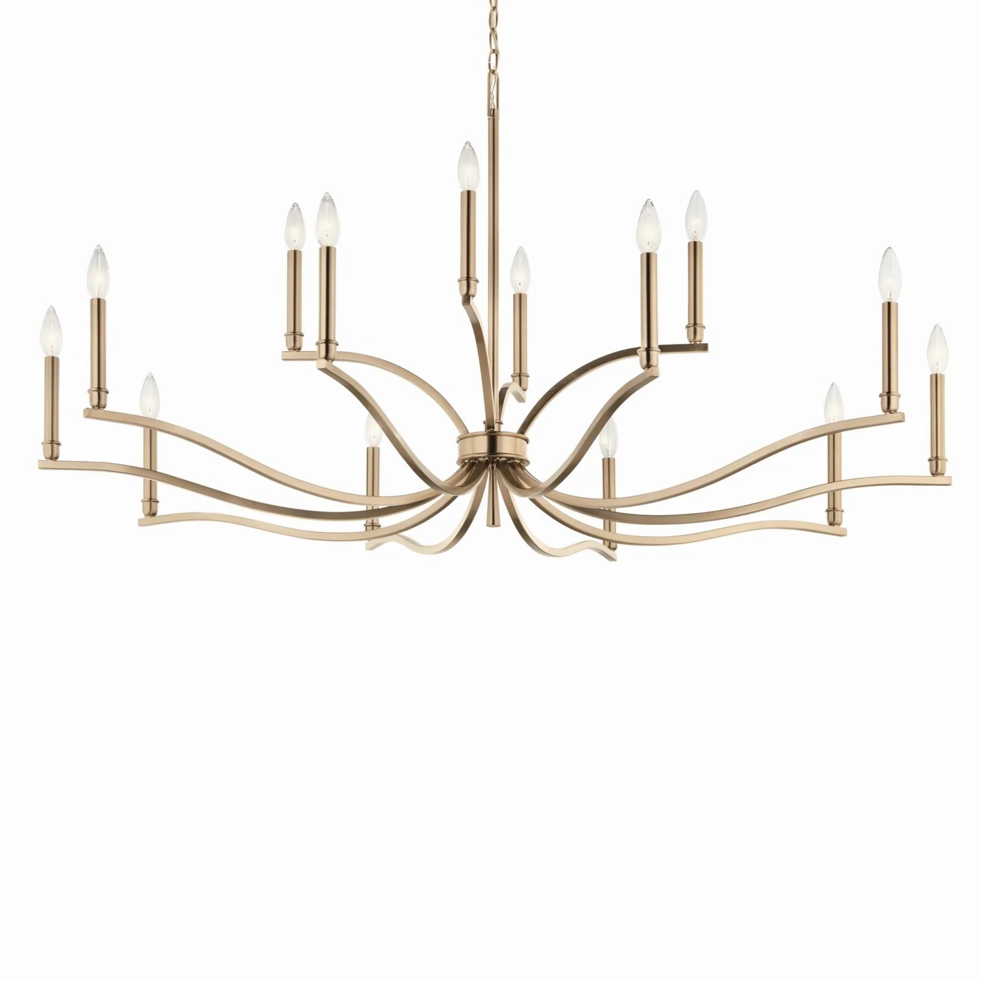 Malene 53" 14-Light Chandelier, Champagne Bronze Finish - Bees Lighting