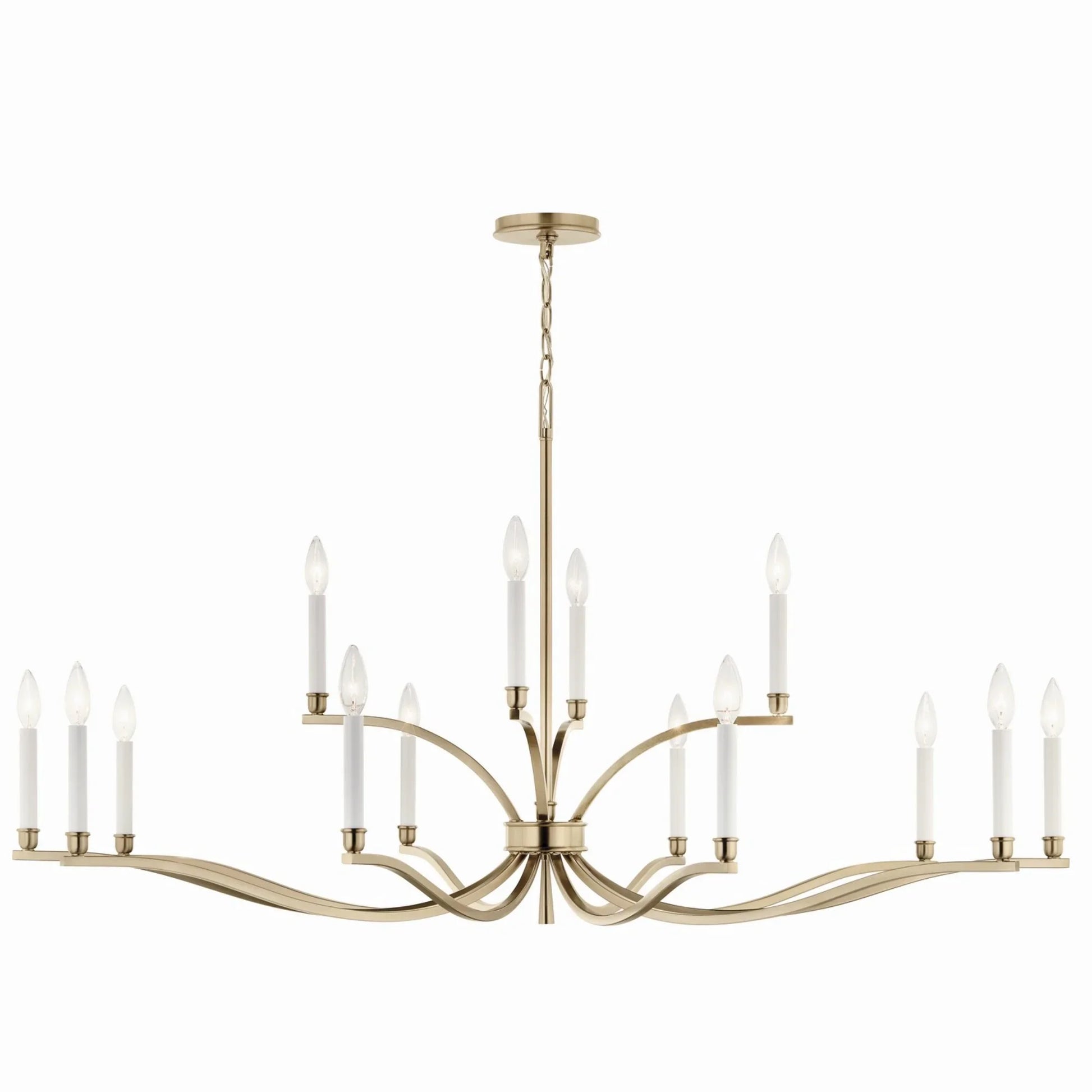 Malene 53" 14-Light Chandelier, Champagne Bronze Finish - Bees Lighting