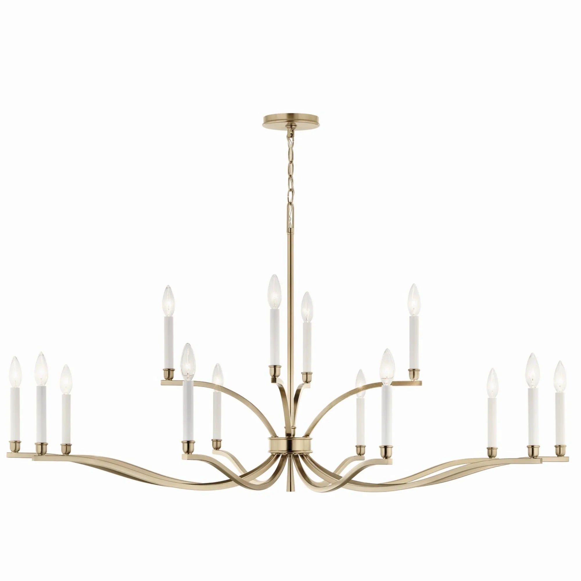 Malene 53" 14-Light Chandelier, Champagne Bronze Finish - Bees Lighting