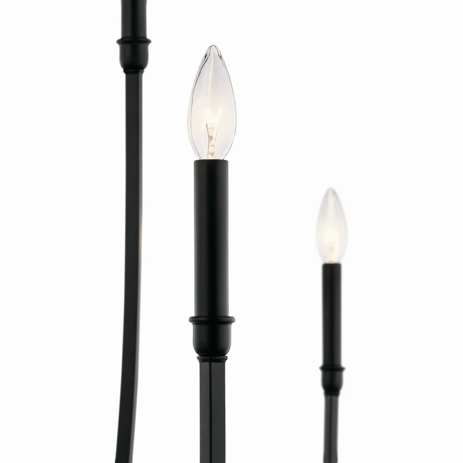 Malene 45" 8-Light Foyer Chandelier, Black Finish - Bees Lighting