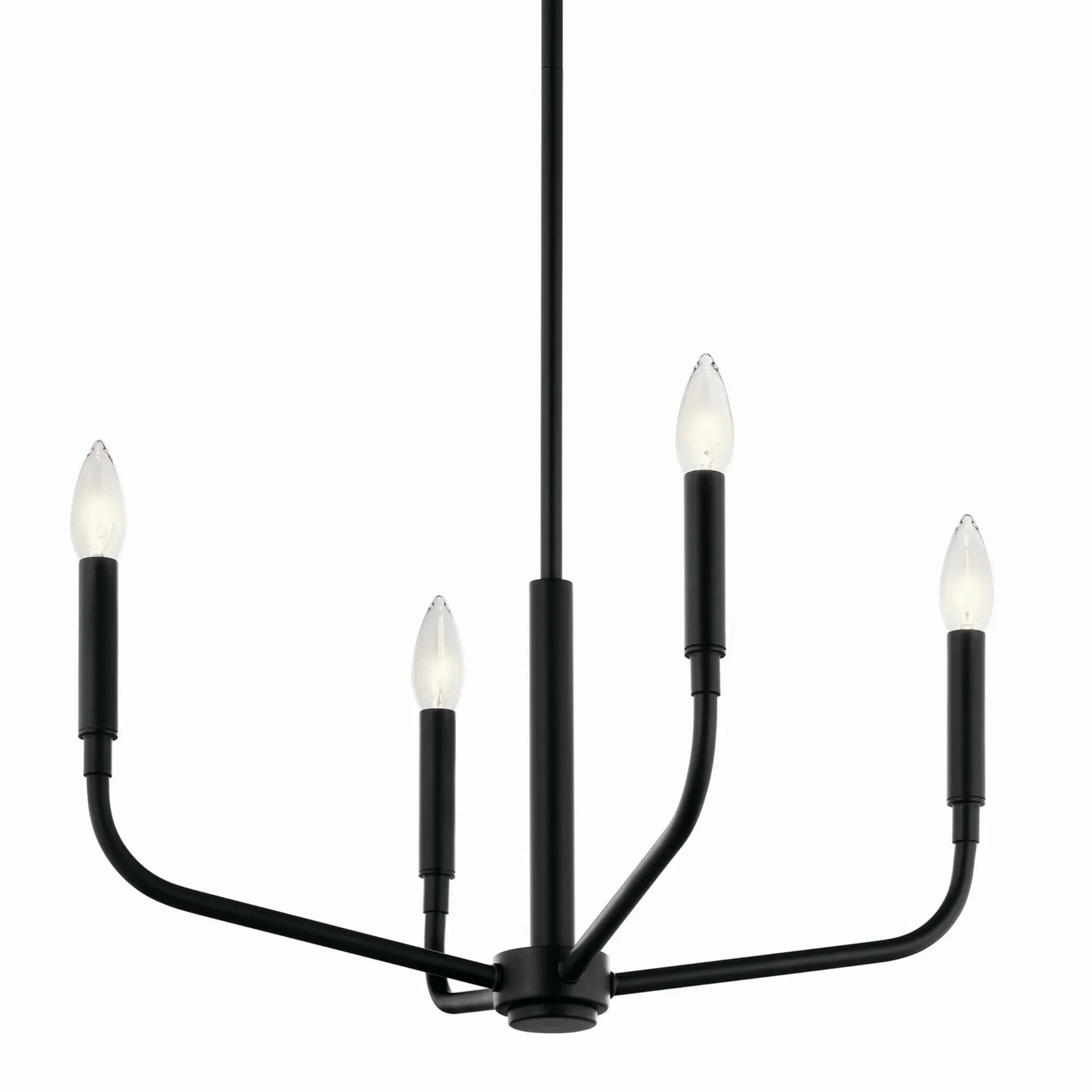 Madden 20" 4-Light Chandelier, Mount Black Finish - Bees Lighting
