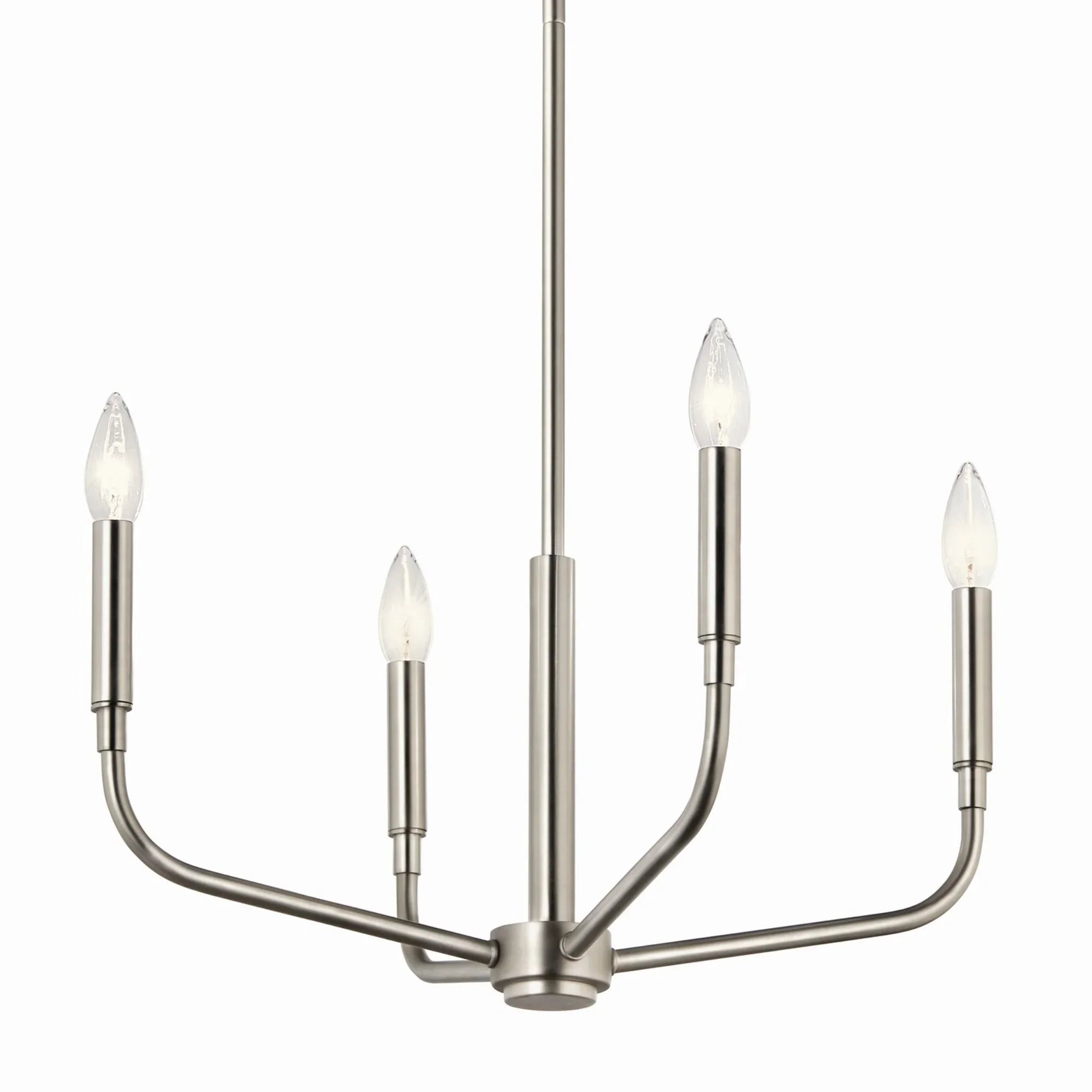 Madden 20" 4-Light Chandelier, Mount Brushed Nickel Finish - Bees Lighting