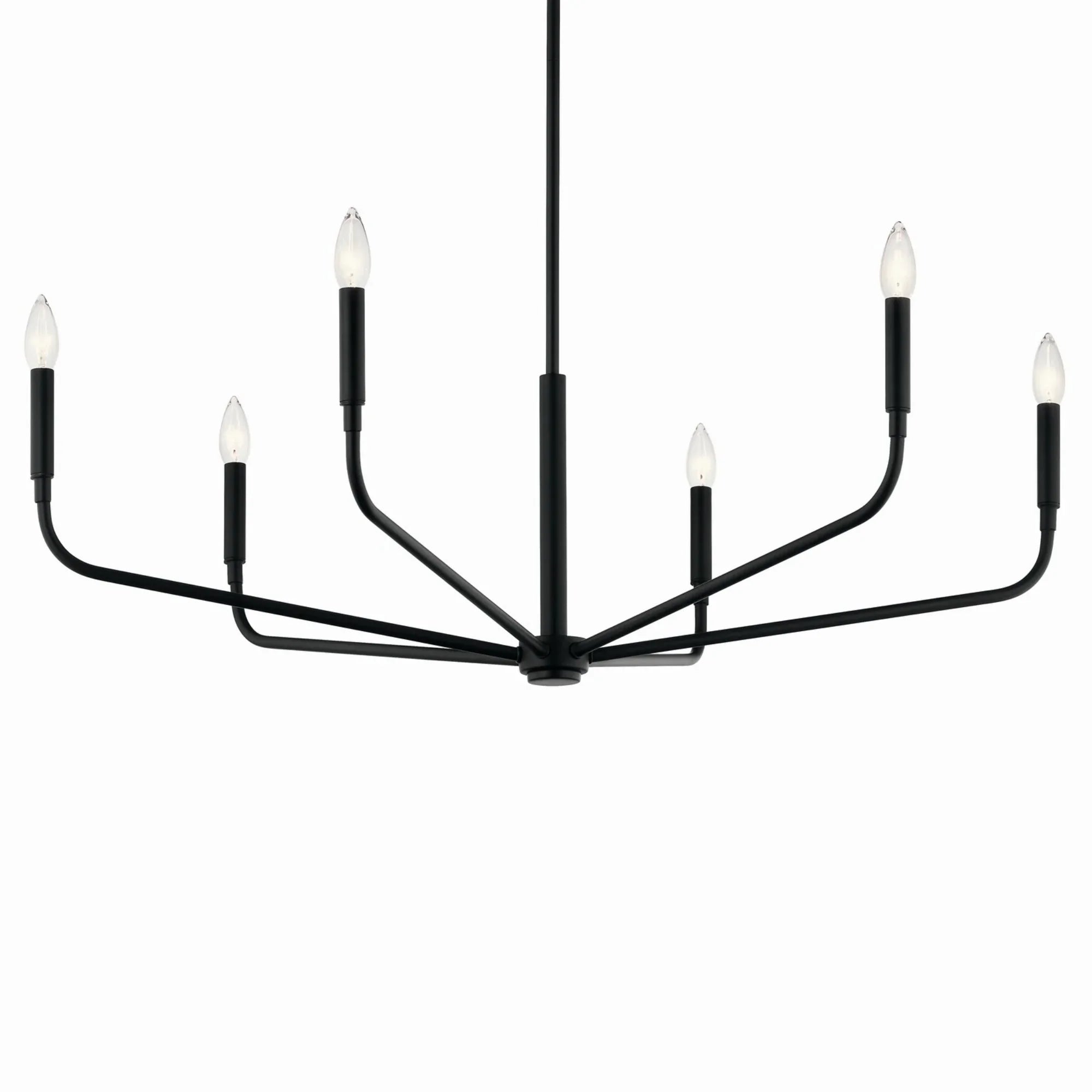 Madden 38" 6-Light Chandelier, Black Finish - Bees Lighting