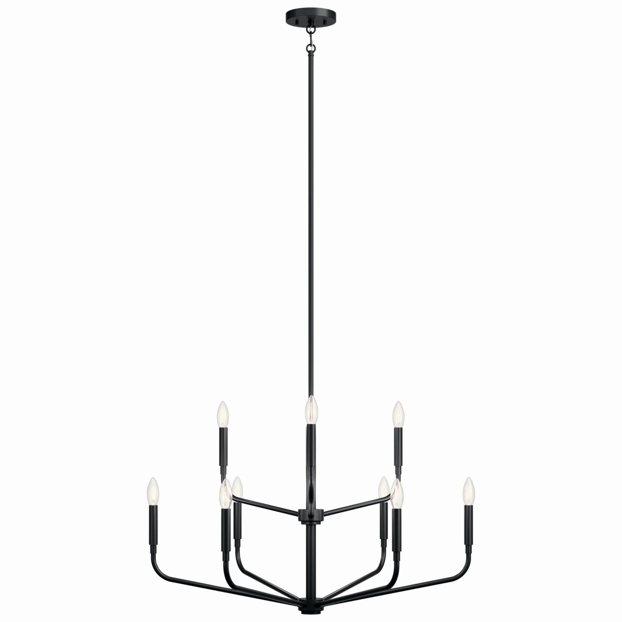 Madden 32" 9-Light Chandelier, Black Finish - Bees Lighting
