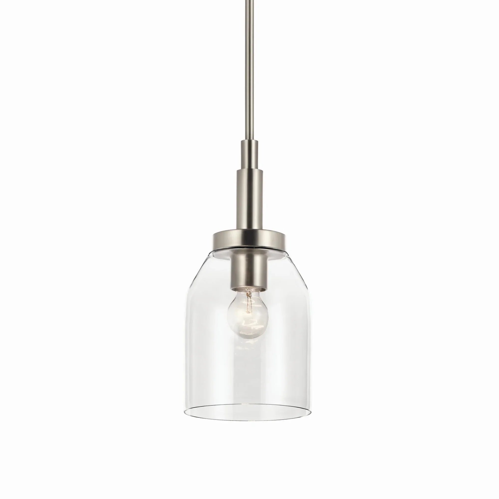 Madden 15" Mini Pendant, Brushed Nickel Finish - Bees Lighting