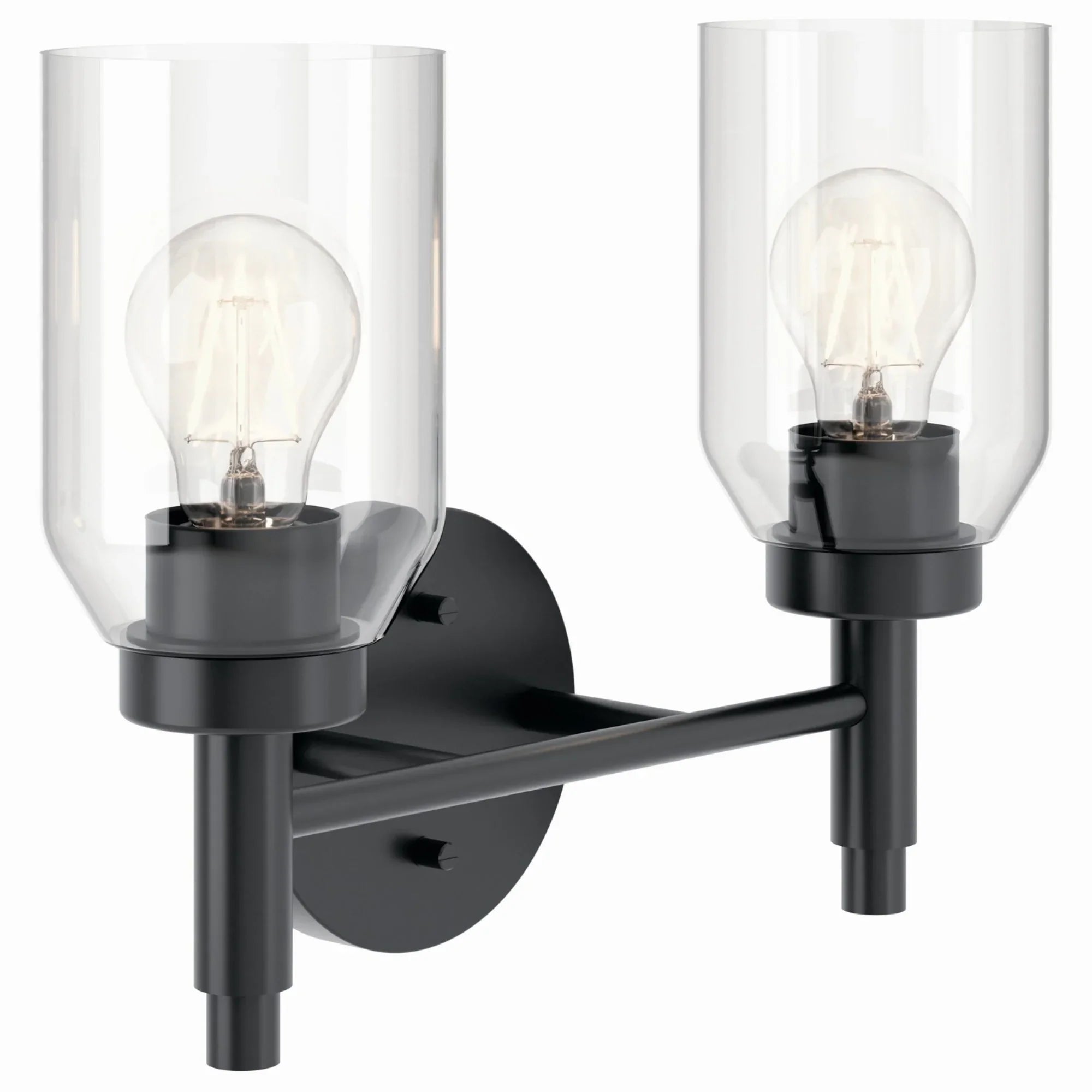 Madden 14" 2-Light Vanity Light, Black Finish - Bees Lighting