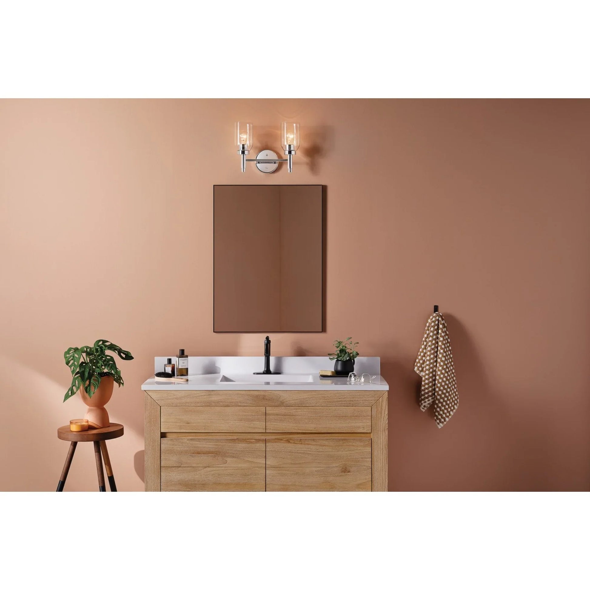 Madden 14" 2-Light Vanity Light, Chrome Finish - Bees Lighting