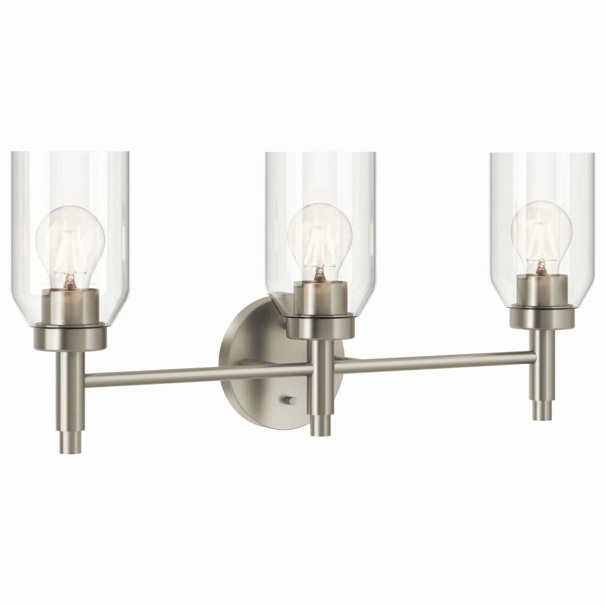 Madden 24" 3-Light Vanity Light, Brushed Nickel Finish - Bees Lighting