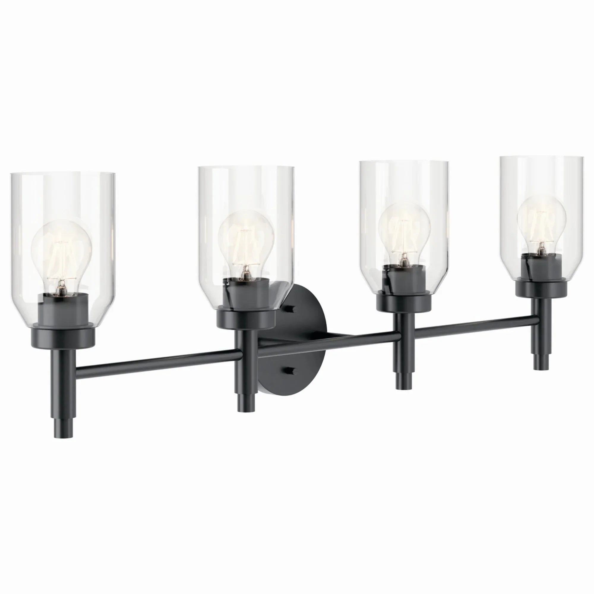Madden 34" 4-Light Vanity Light, Black Finish - Bees Lighting