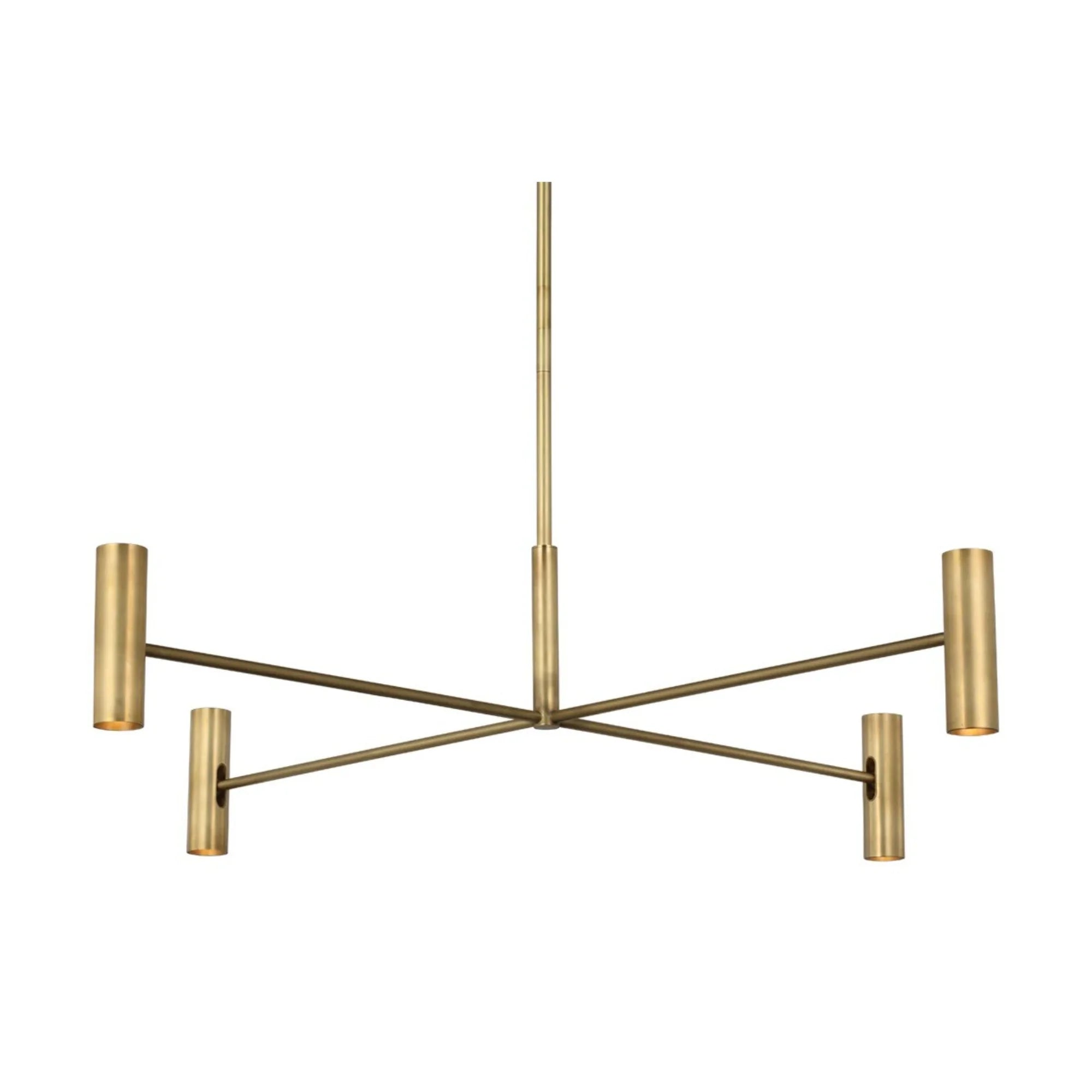 Ponte 36" LED Large Chandelier, 120-277VV, Hand Rubbed Antique Brass Finish - Bees Lighting