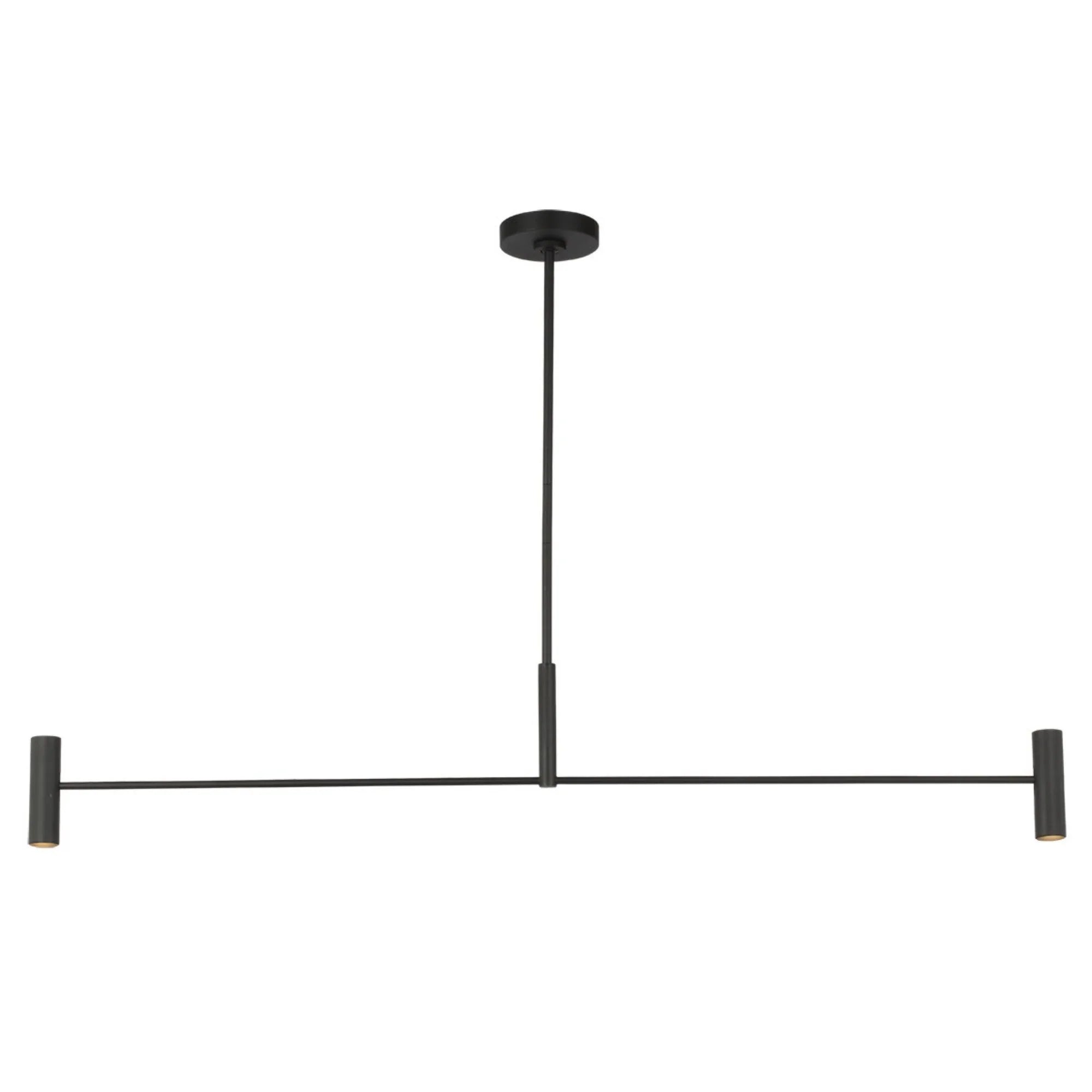 Ponte 50" LED Large Linear Chandelier, 120-277VV, Nightshade Black Finish - Bees Lighting