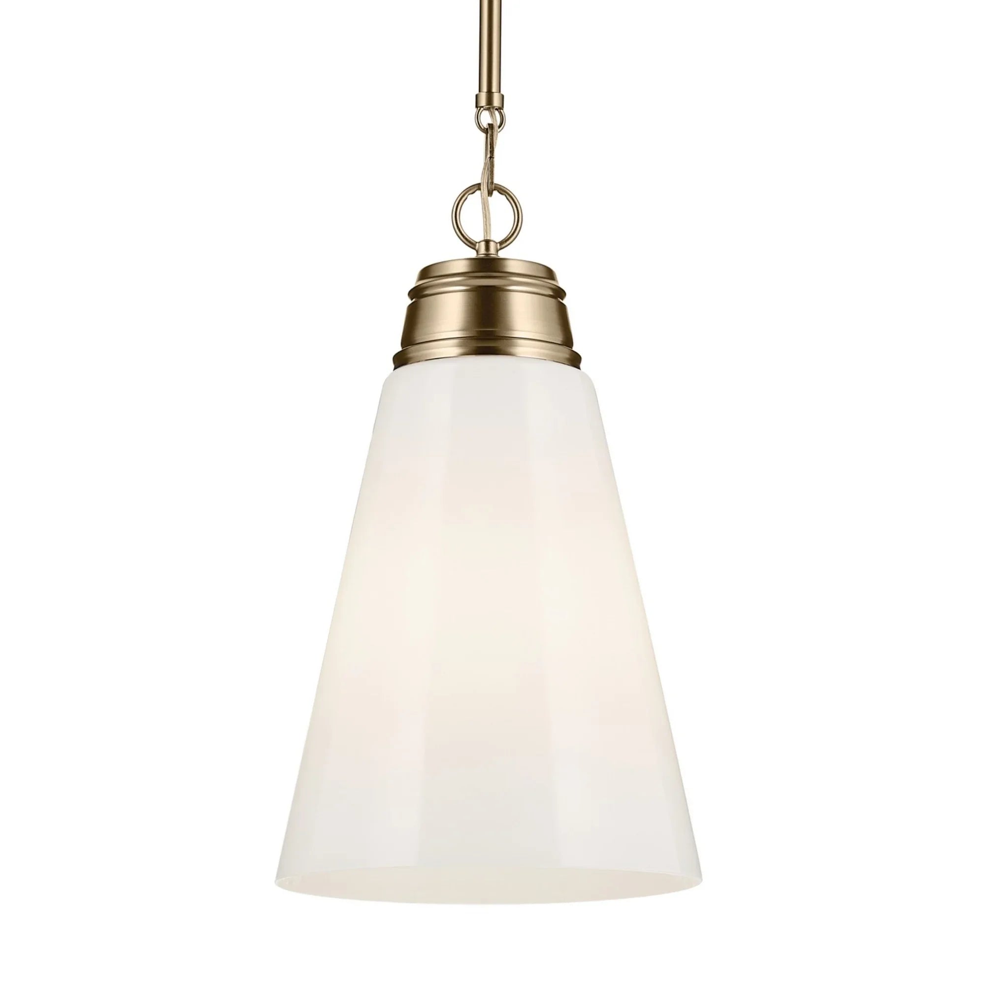 Marsailli 12" Pendant, Champagne Bronze Finish, Opal Glass - Bees Lighting