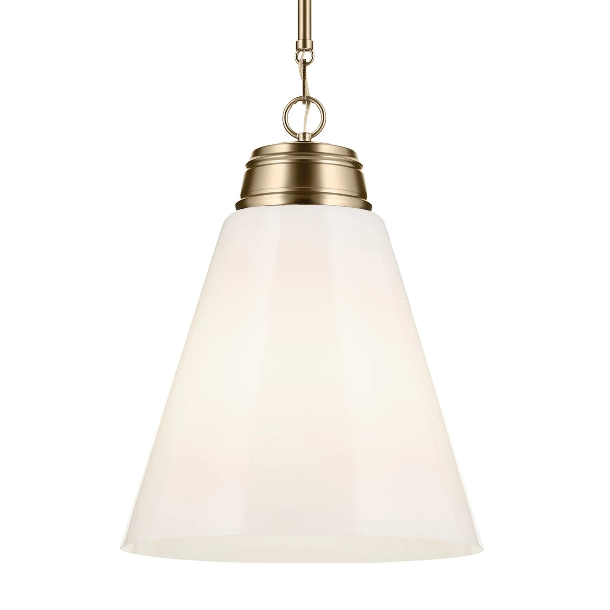 Marsailli 16" Pendant, Champagne Bronze Finish, Opal Glass - Bees Lighting