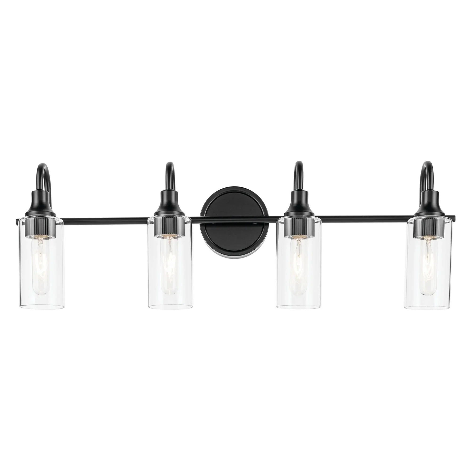 Kavi 32" 4-Light Bath Vanity Light, Black Finish - Bees Lighting