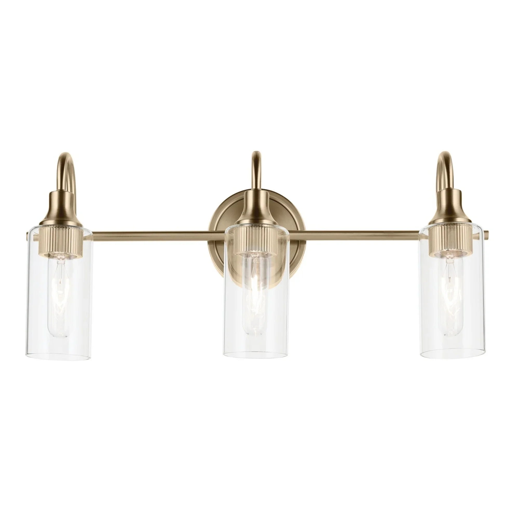 Kavi 23" 3-Light Bath Vanity Light, Champagne Bronze Finish - Bees Lighting