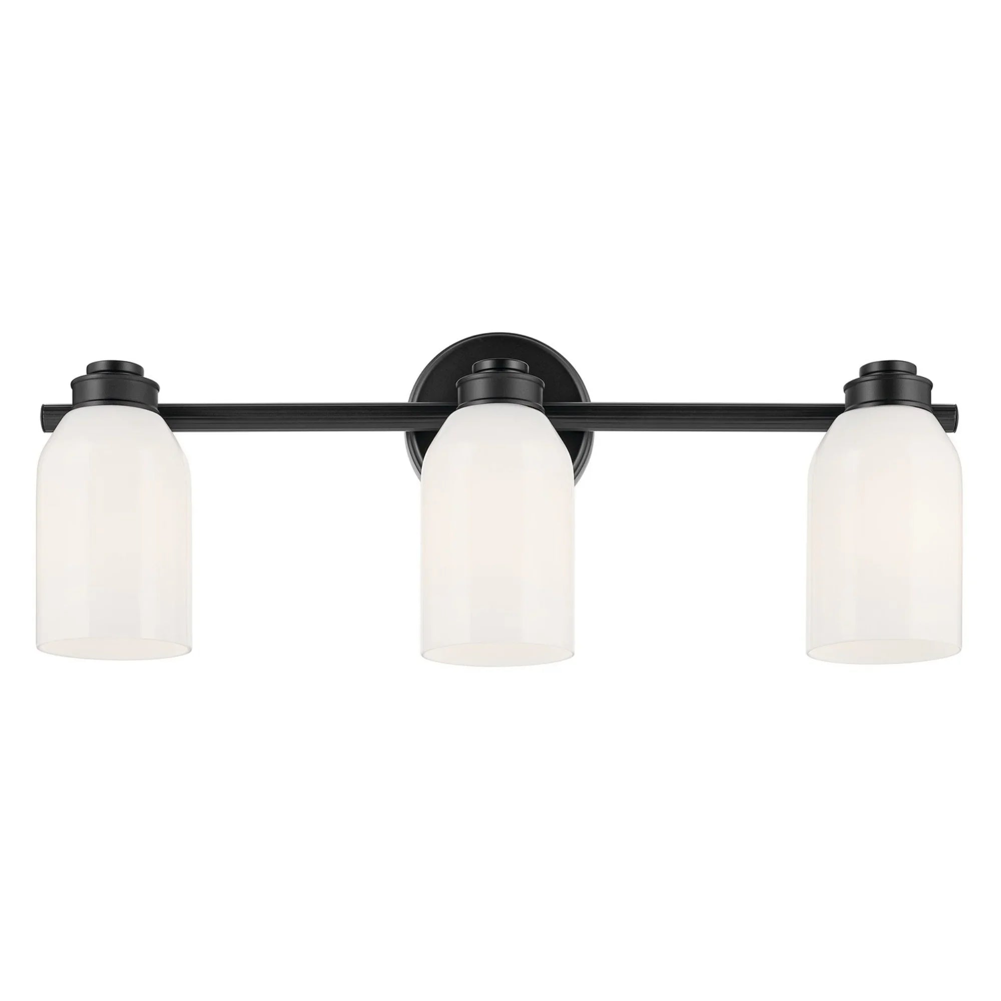 Shae 24" 3-Light Bath Vanity Light, Black Finish - Bees Lighting