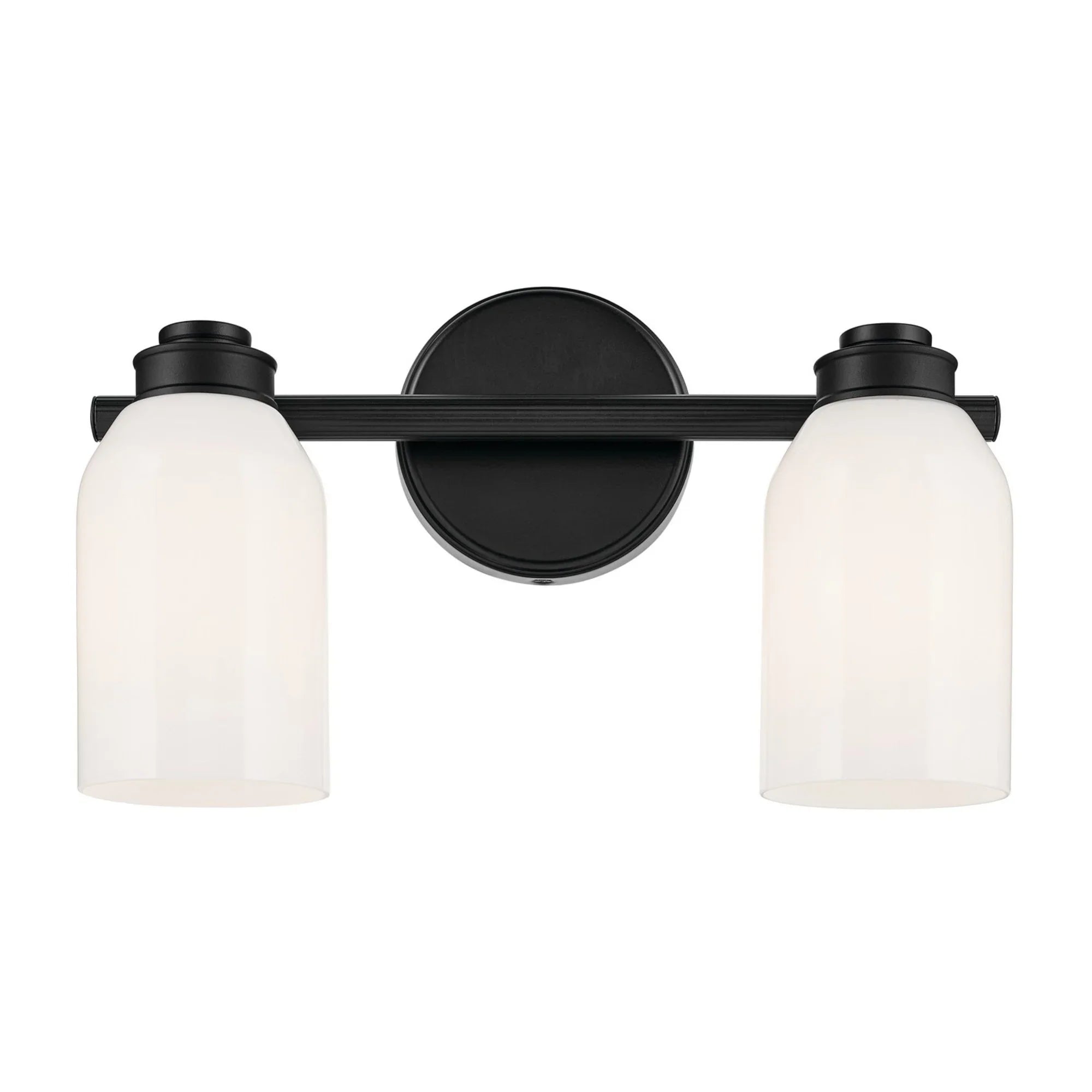 Shae 15" 2-Light Bath Vanity Light, Black Finish - Bees Lighting