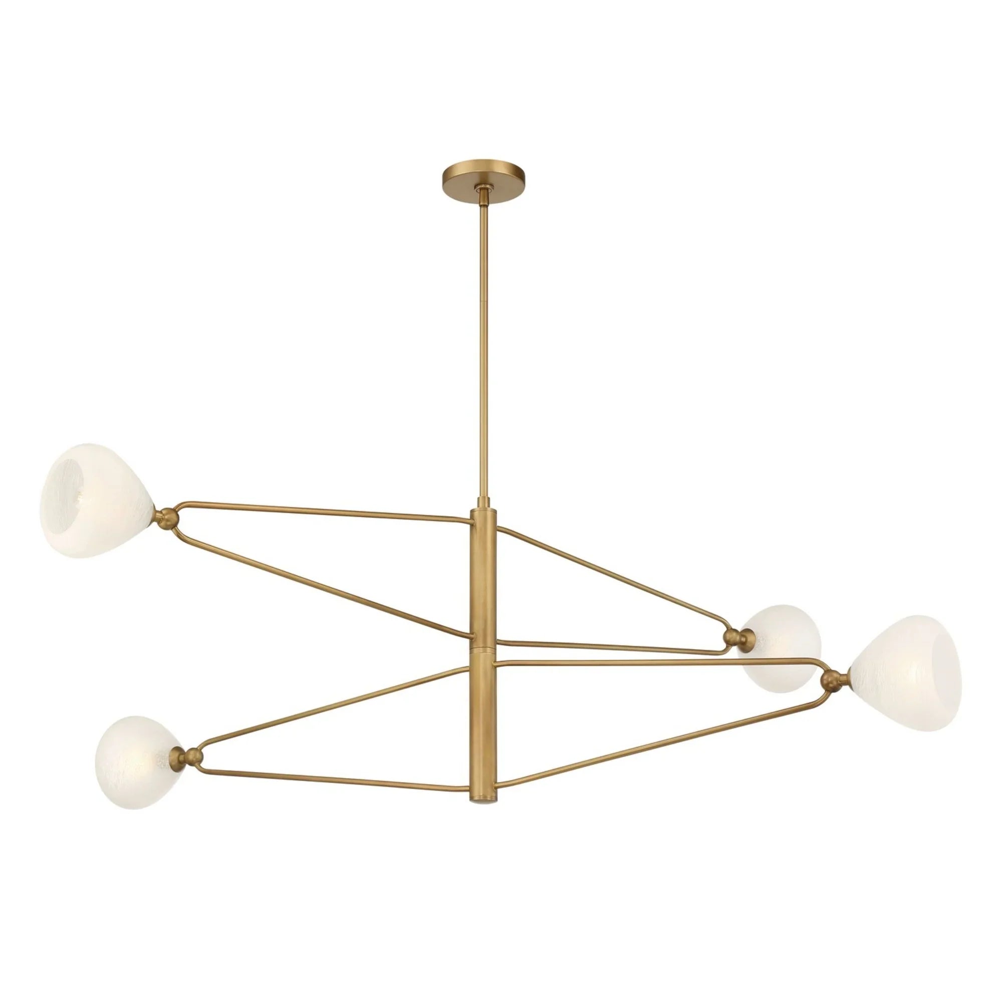 Orion 53" 4-Light Chandelier, Legacy Brass Finish - Bees Lighting