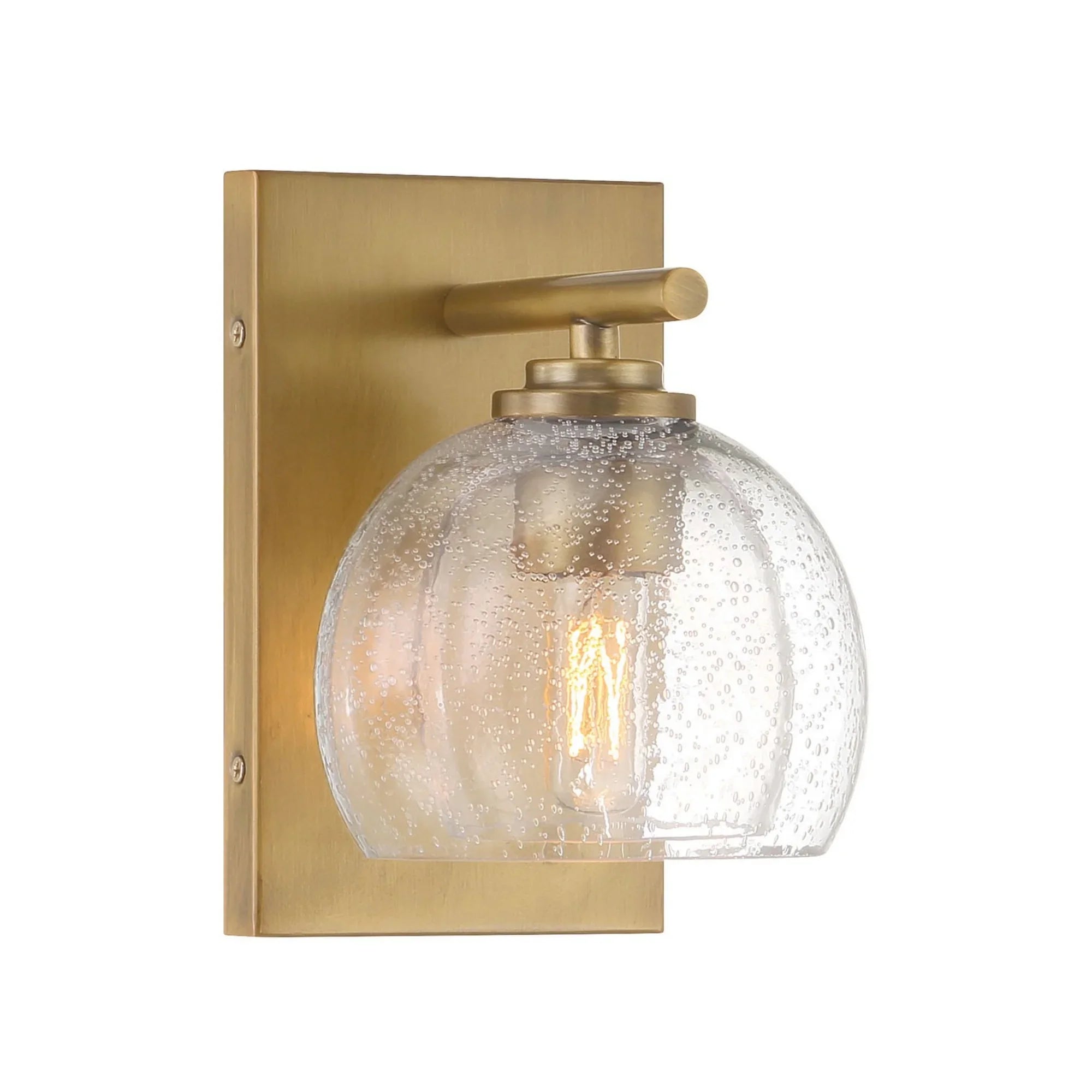 Glint 8" Bathroom Vanity Light, Legacy Brass Finish - Bees Lighting
