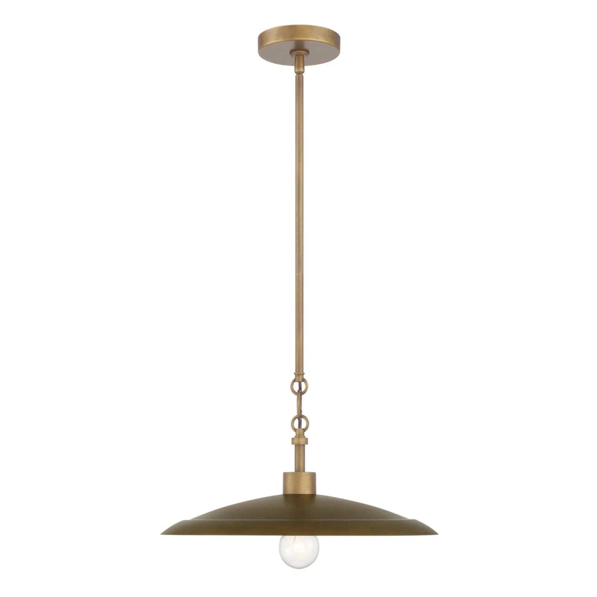 York 16" Pendant, Natural Brass Finish - Bees Lighting