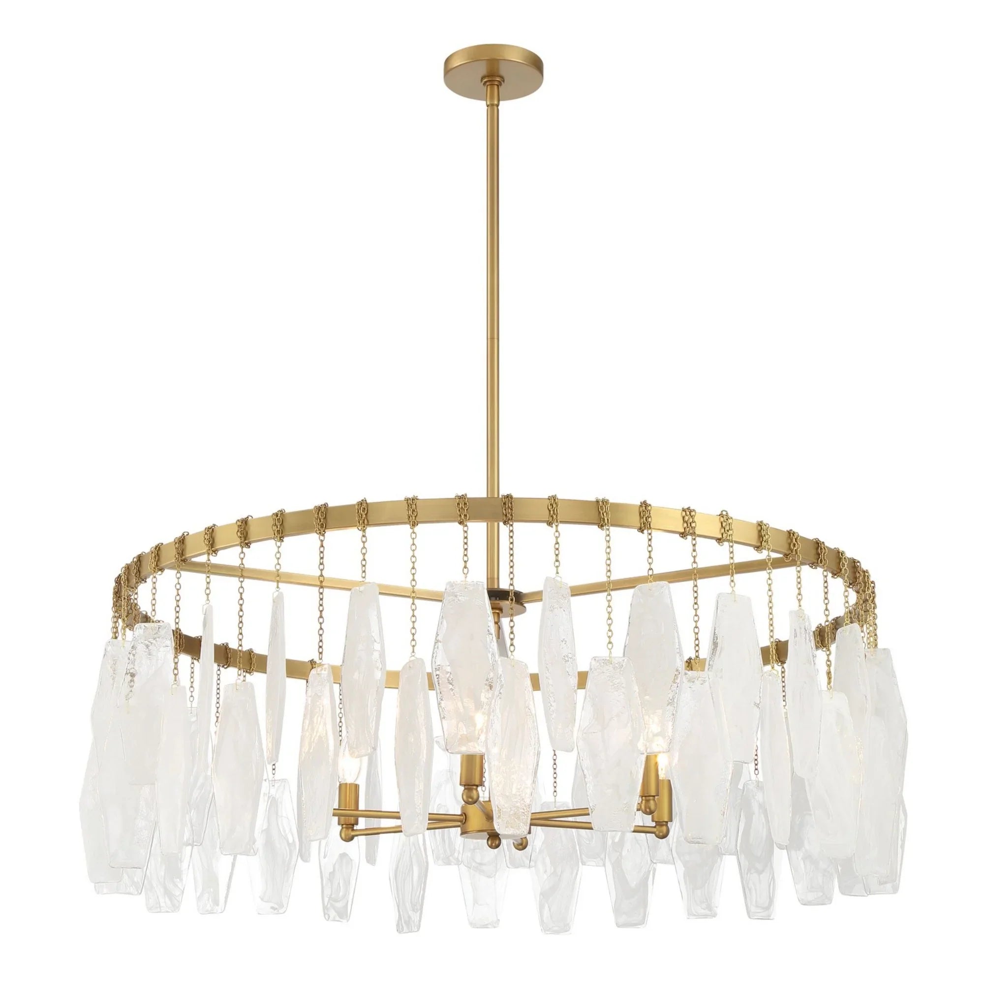 Willow 35" 6-Light Pendant, Legacy Brass Finish - Bees Lighting