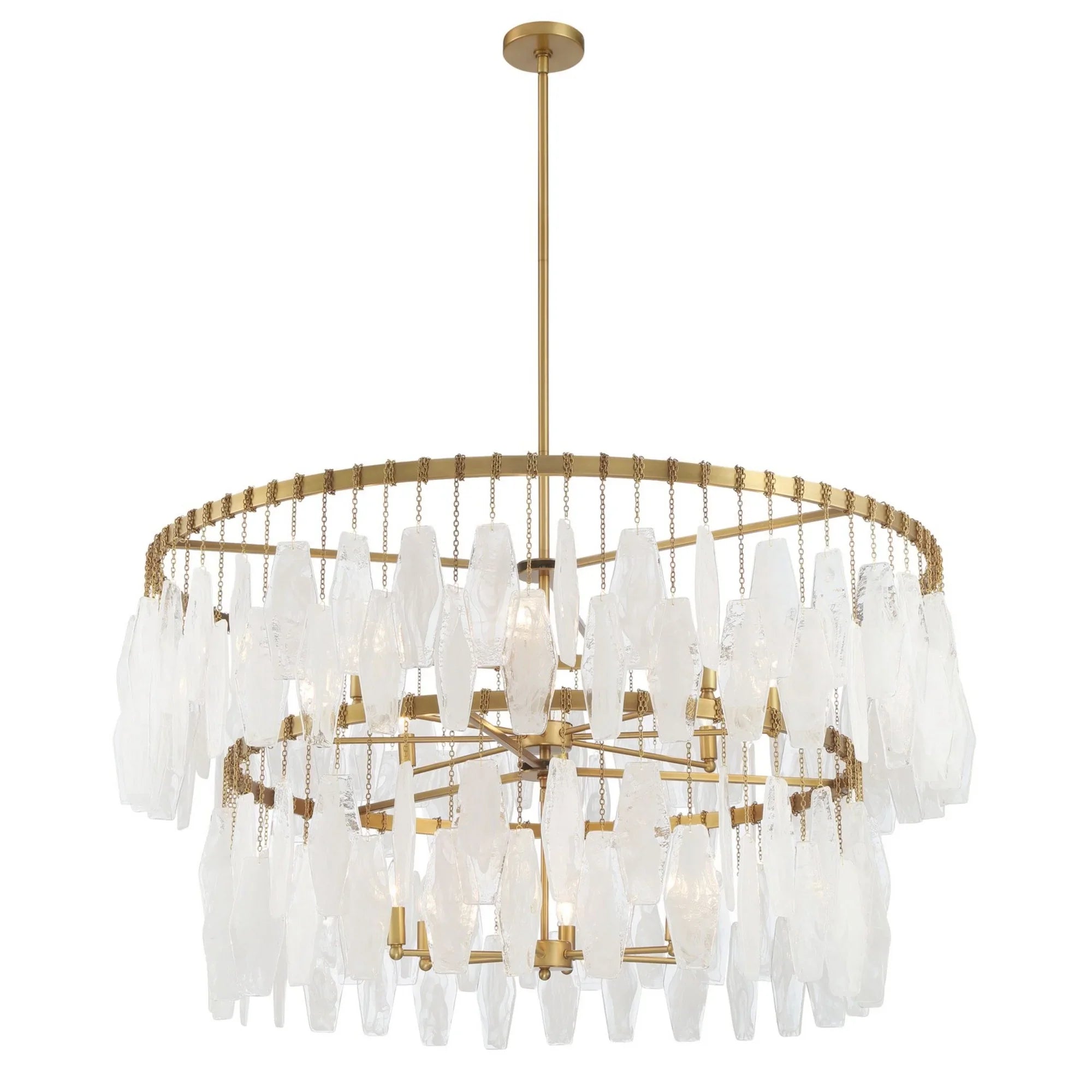 Willow 45" 14-Light Pendant, Legacy Brass Finish - Bees Lighting