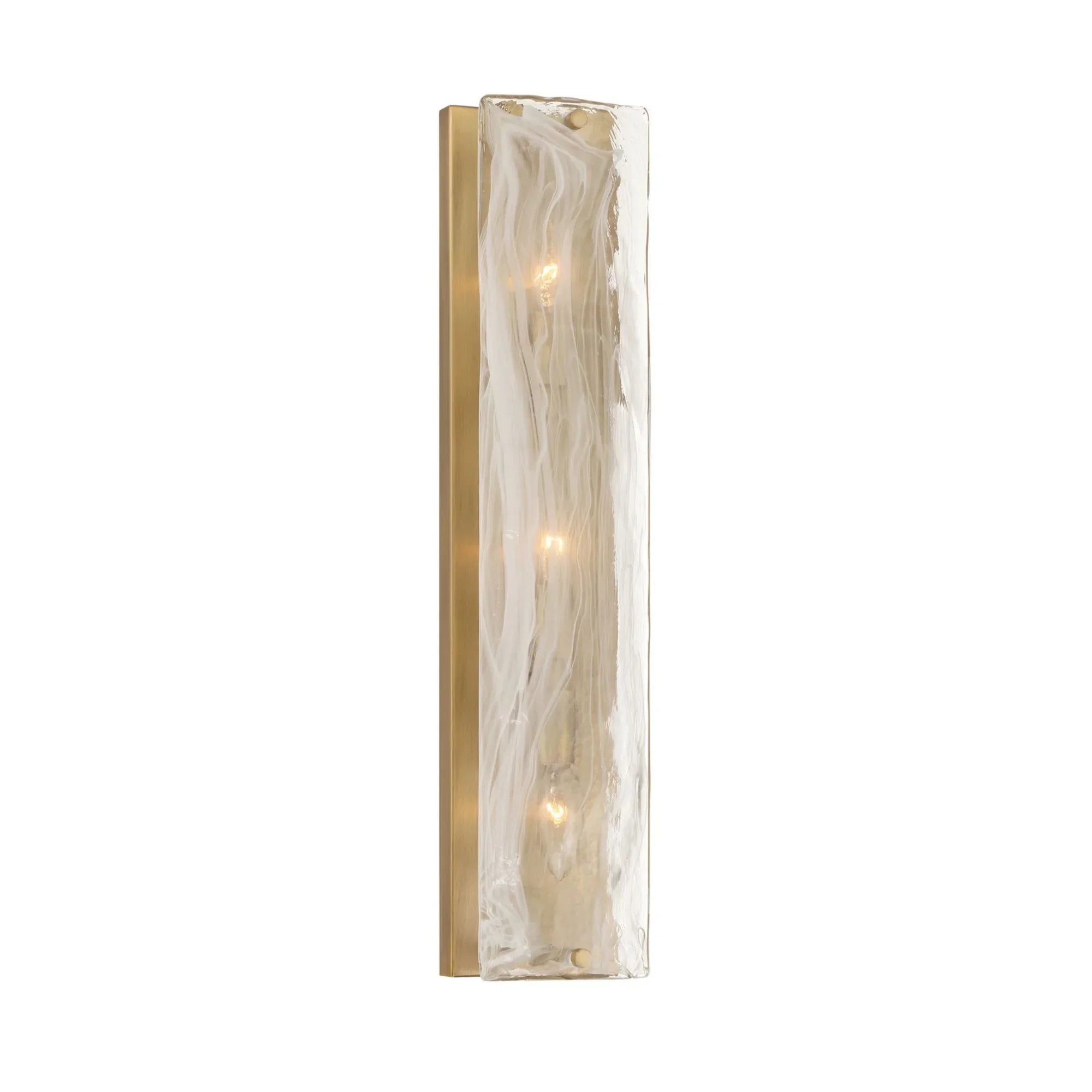 Veil 22" 3-Light Bathroom Vanity Light, Legacy Brass Finish - Bees Lighting