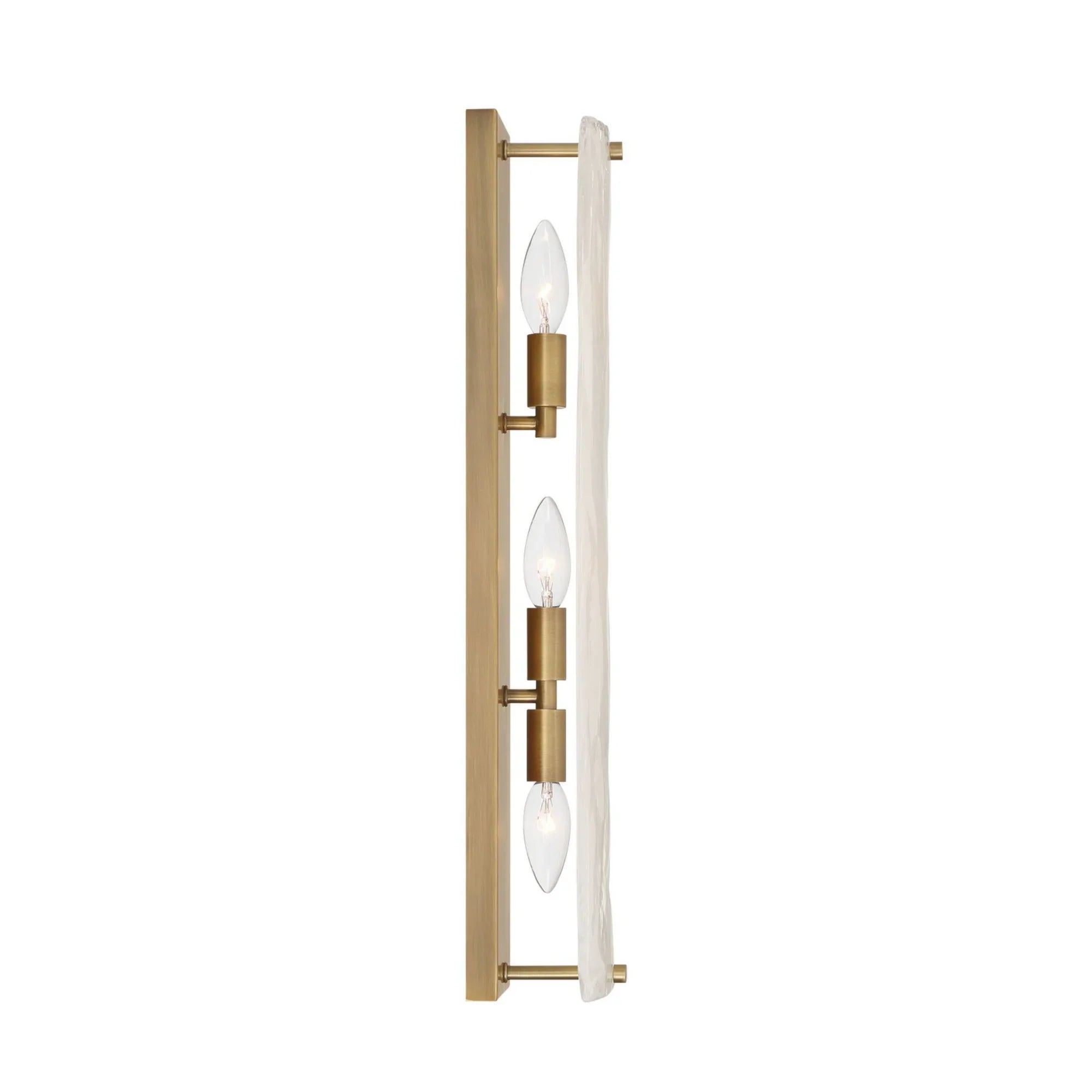 Veil 22" 3-Light Bathroom Vanity Light, Legacy Brass Finish - Bees Lighting