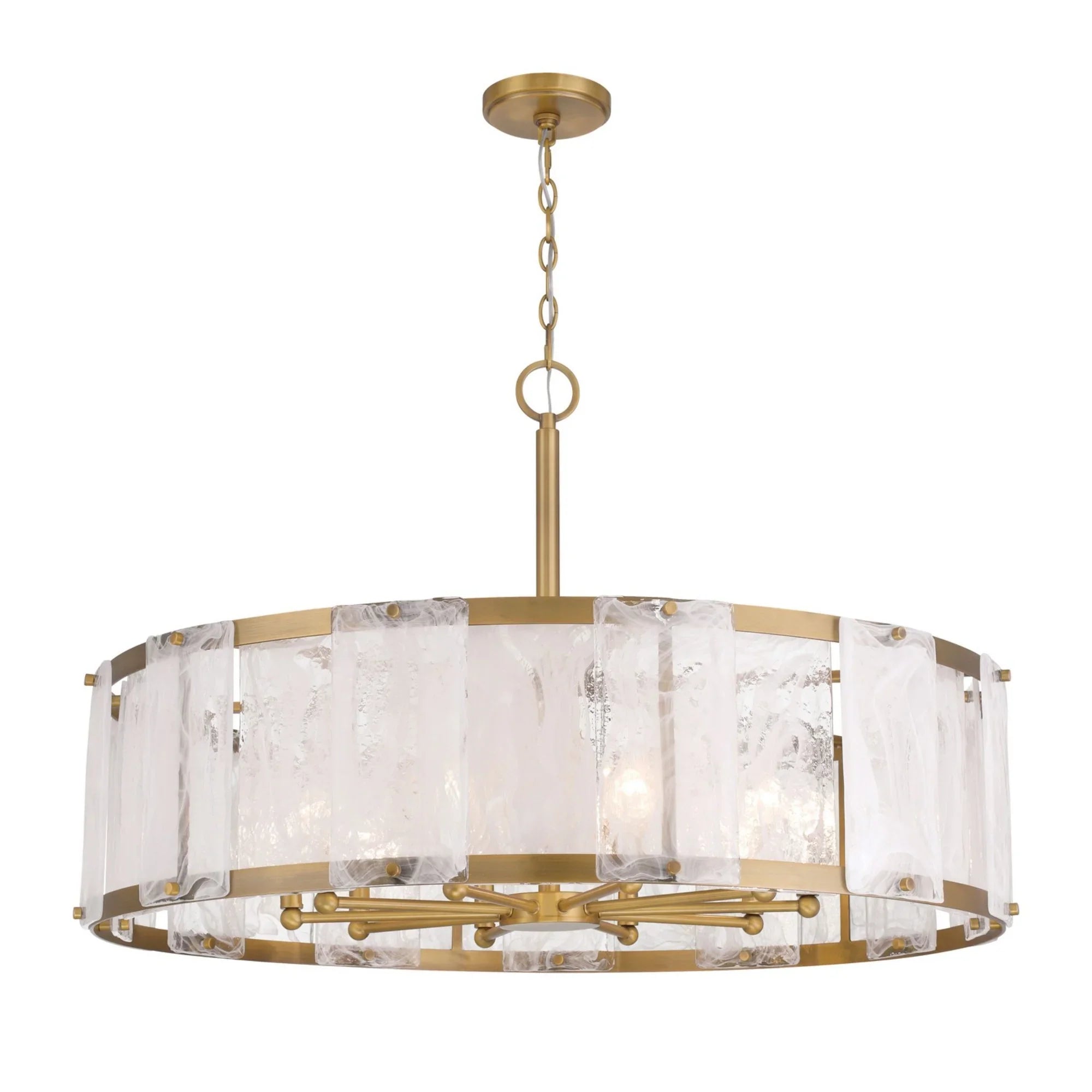 Veil 36" 10-Light Pendant, Legacy Brass Finish - Bees Lighting