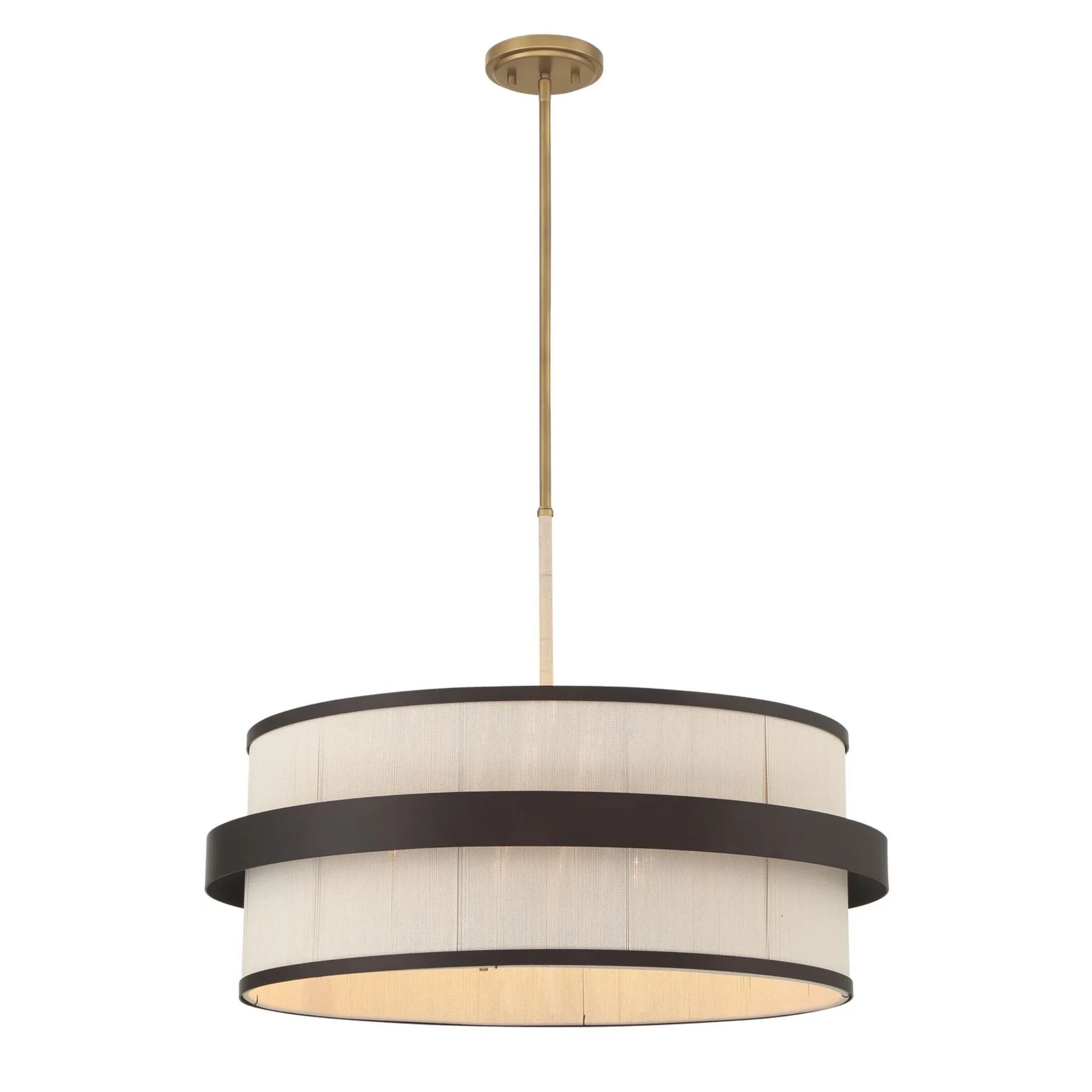 Harbor Wrap 28" 6-Light Pendant, Legacy Brass & Bronze Finish - Bees Lighting