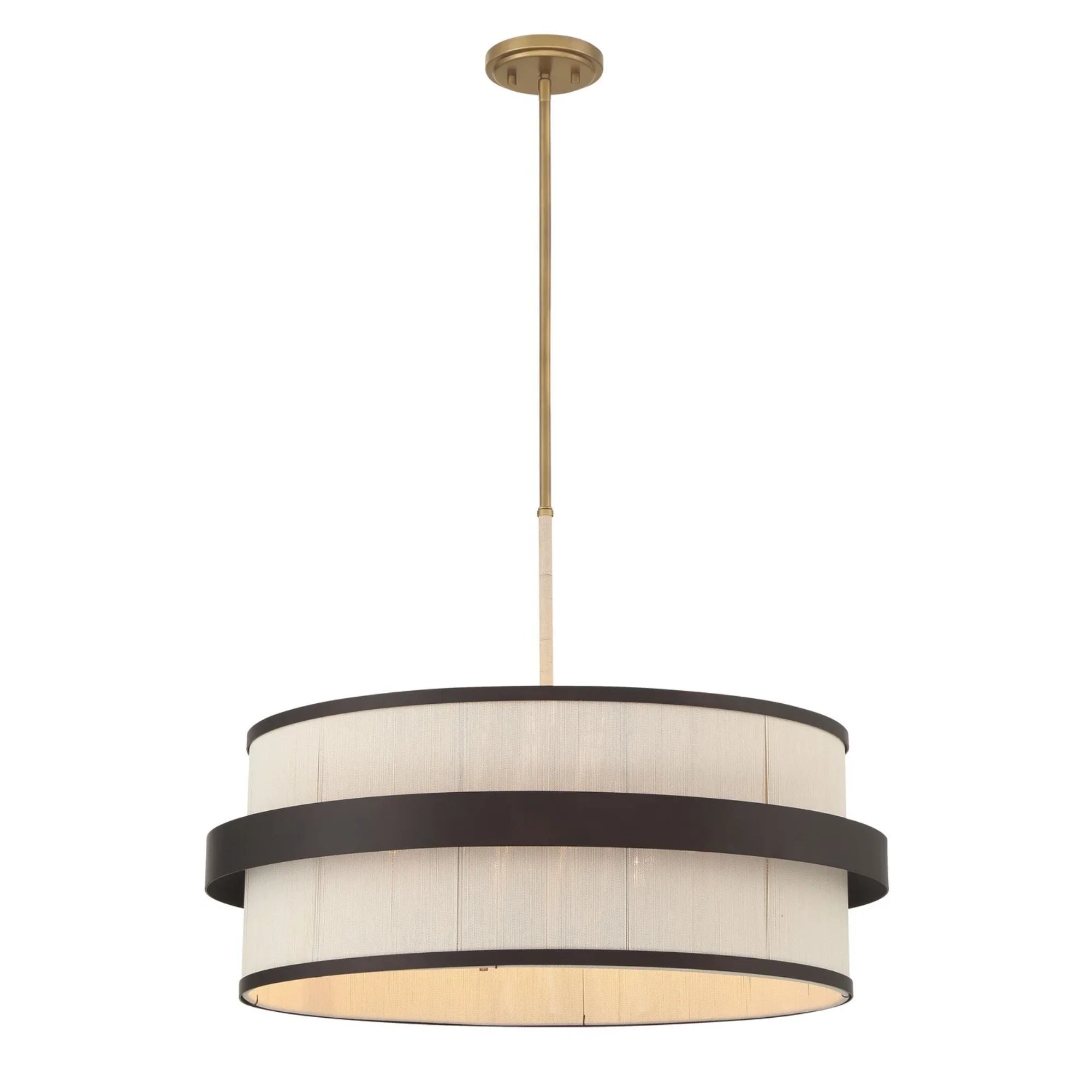 Harbor Wrap 28" 6-Light Pendant, Legacy Brass & Bronze Finish - Bees Lighting