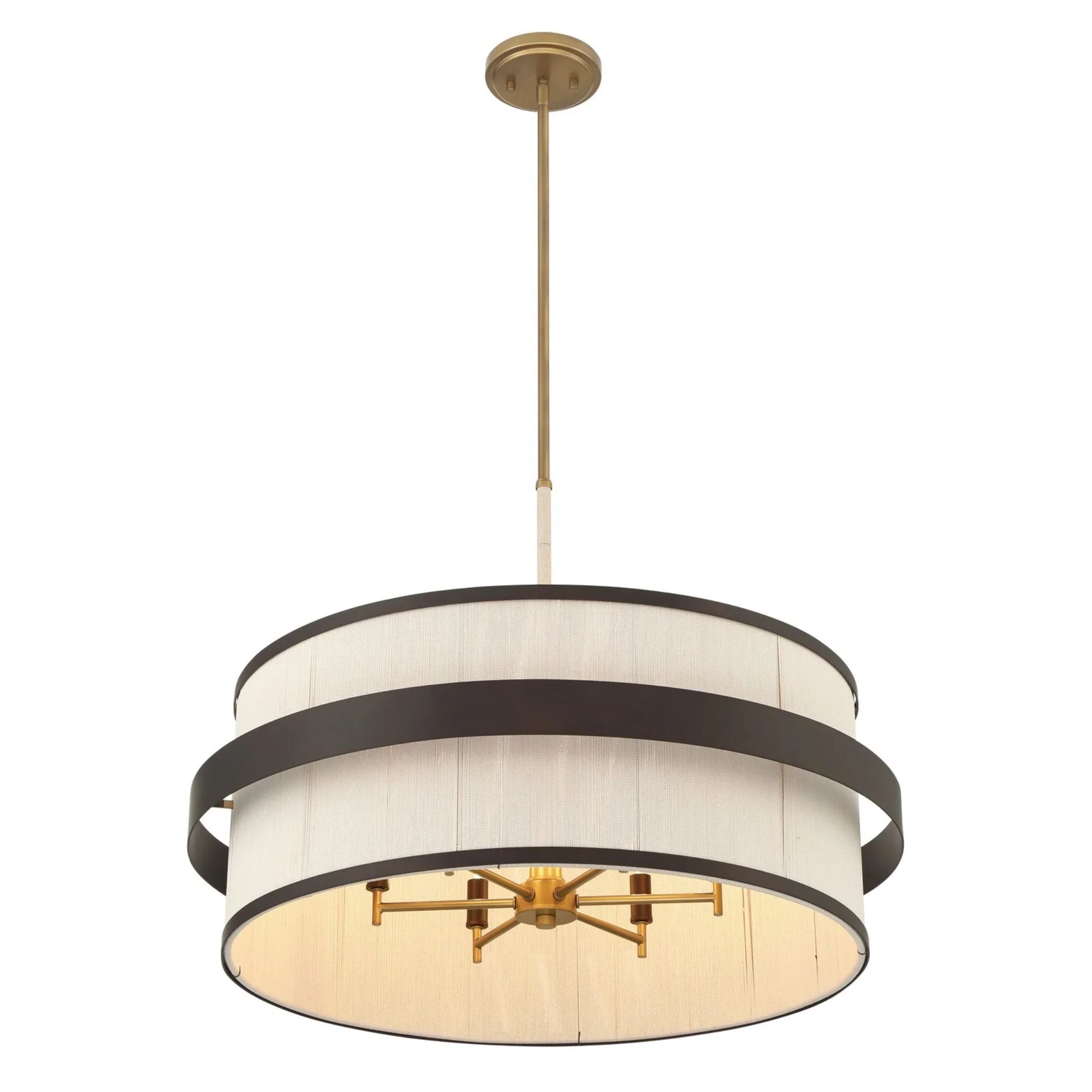 Harbor Wrap 28" 6-Light Pendant, Legacy Brass & Bronze Finish - Bees Lighting