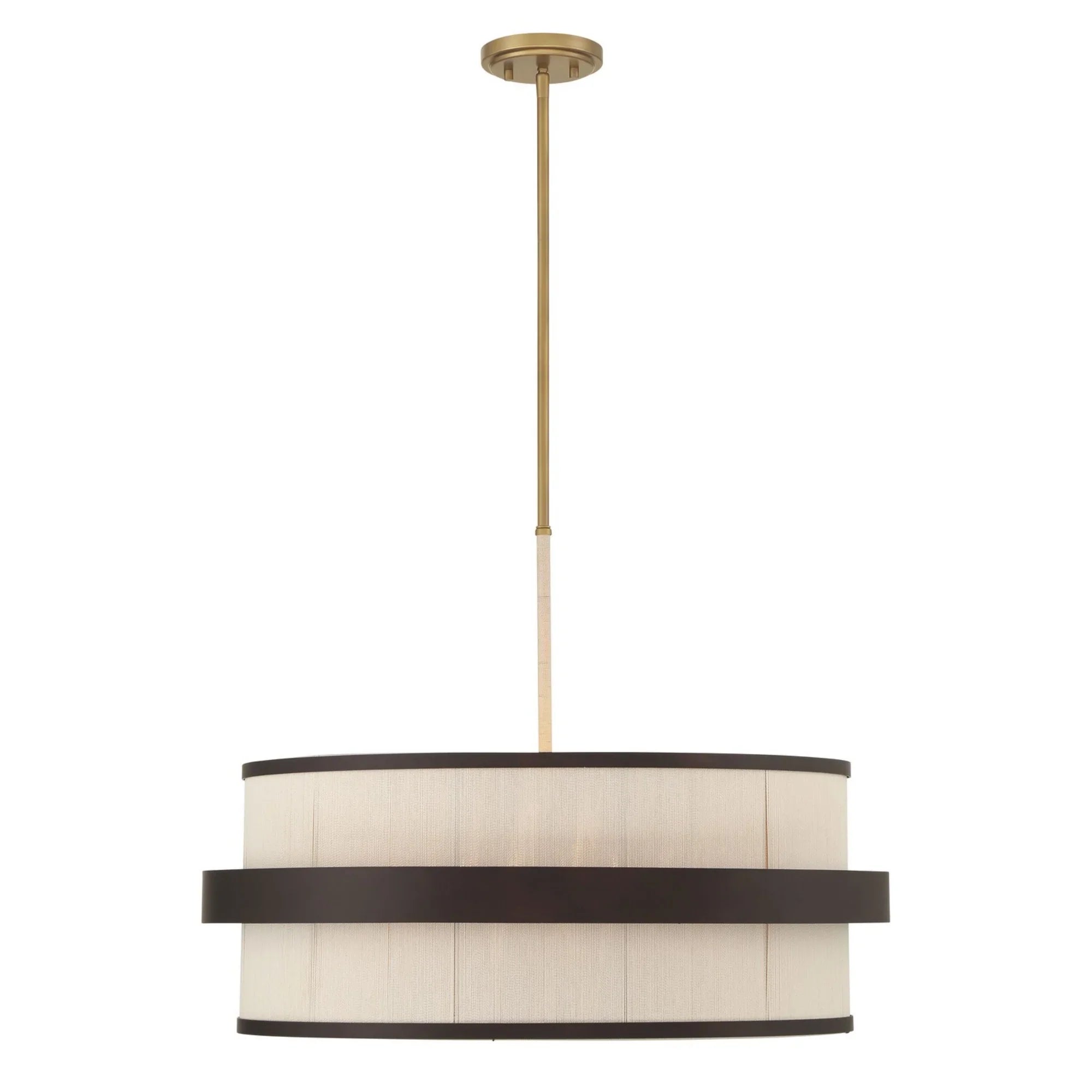 Harbor Wrap 28" 6-Light Pendant, Legacy Brass & Bronze Finish - Bees Lighting
